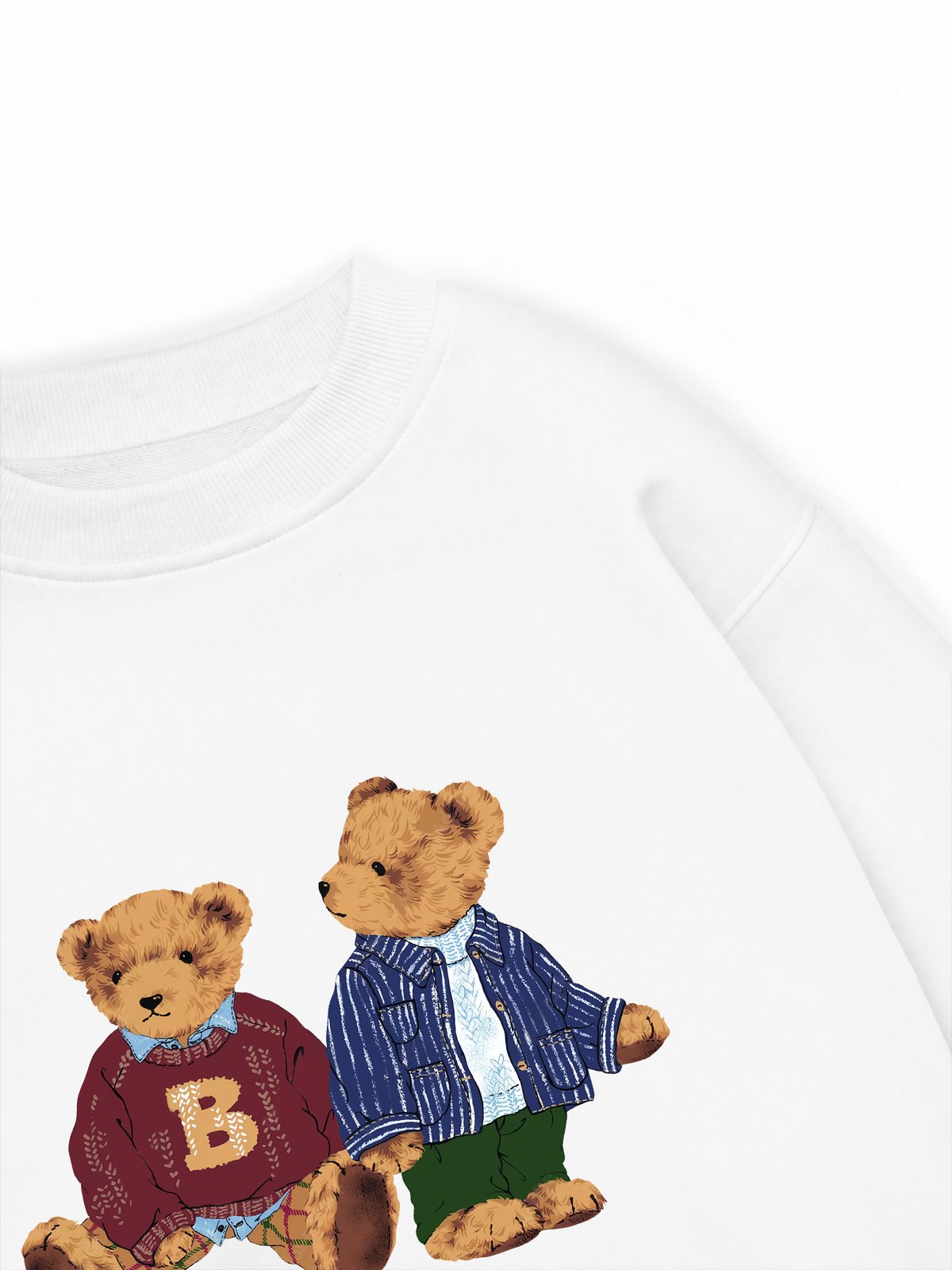 Áo Sweater Nỉ Hai Da Brown Bear