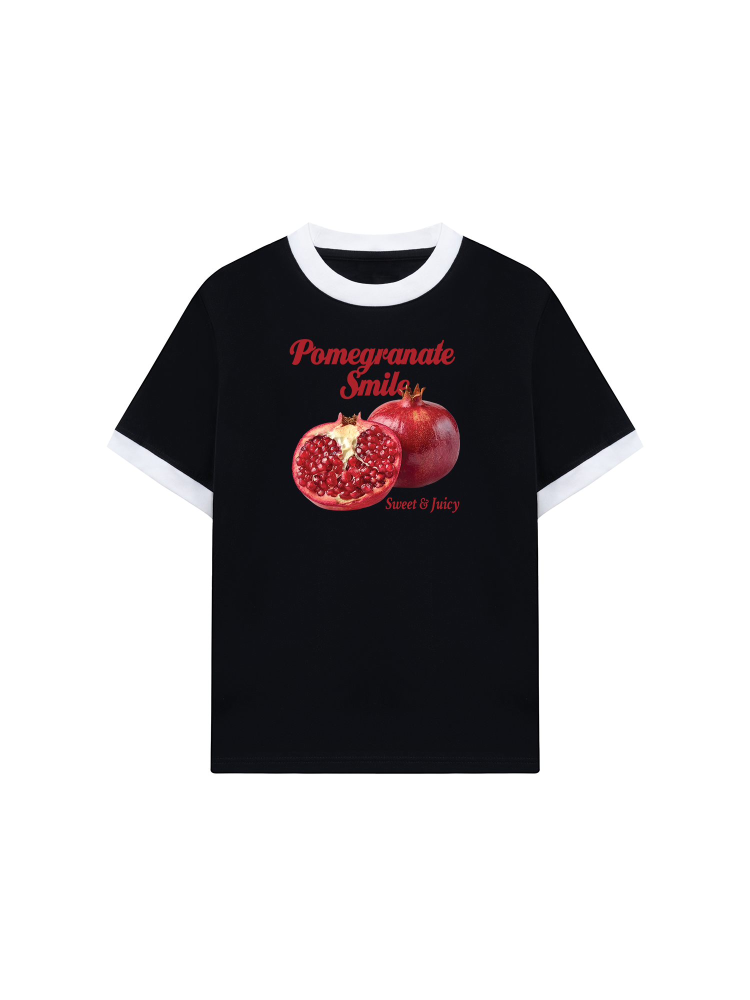 Áo Thun Ringer Relaxed Fit Tropical Pomegranate Smile