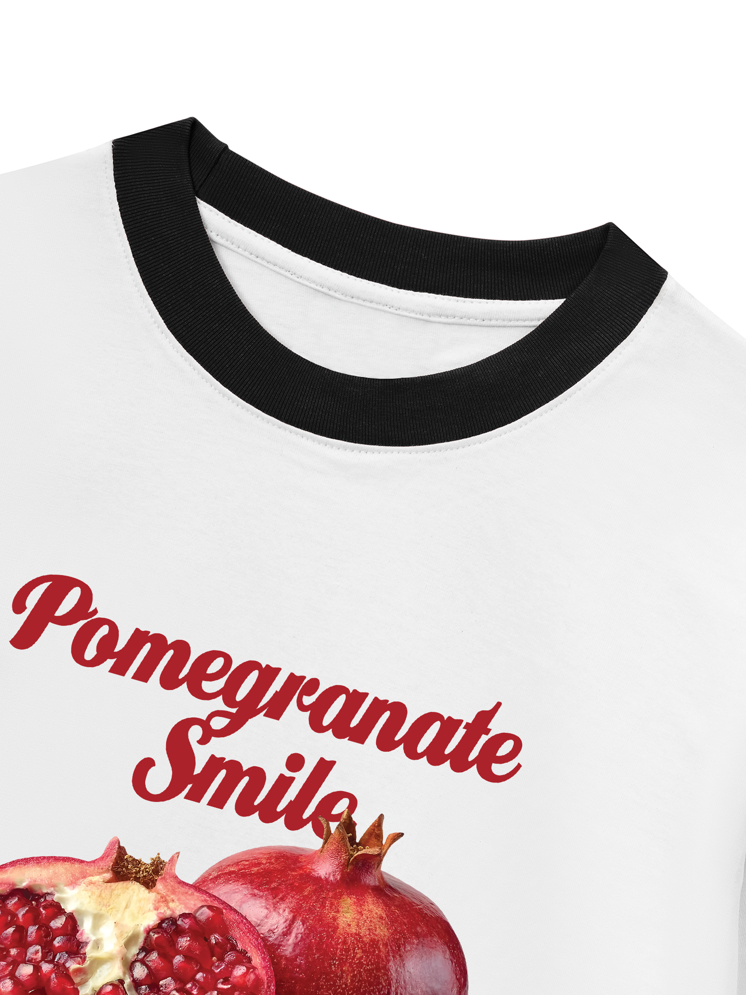 Áo Thun Ringer Relaxed Fit Tropical Pomegranate Smile