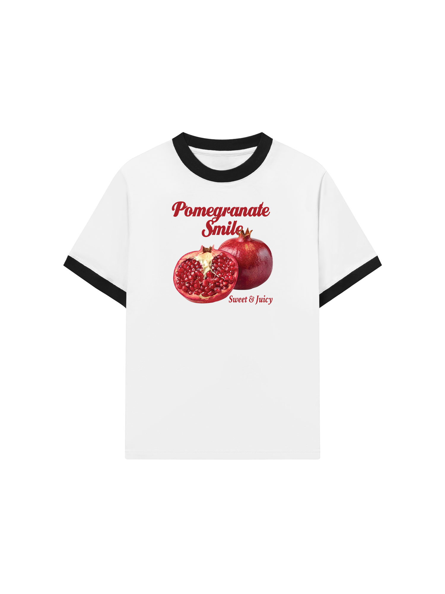 Áo Thun Ringer Relaxed Fit Tropical Pomegranate Smile