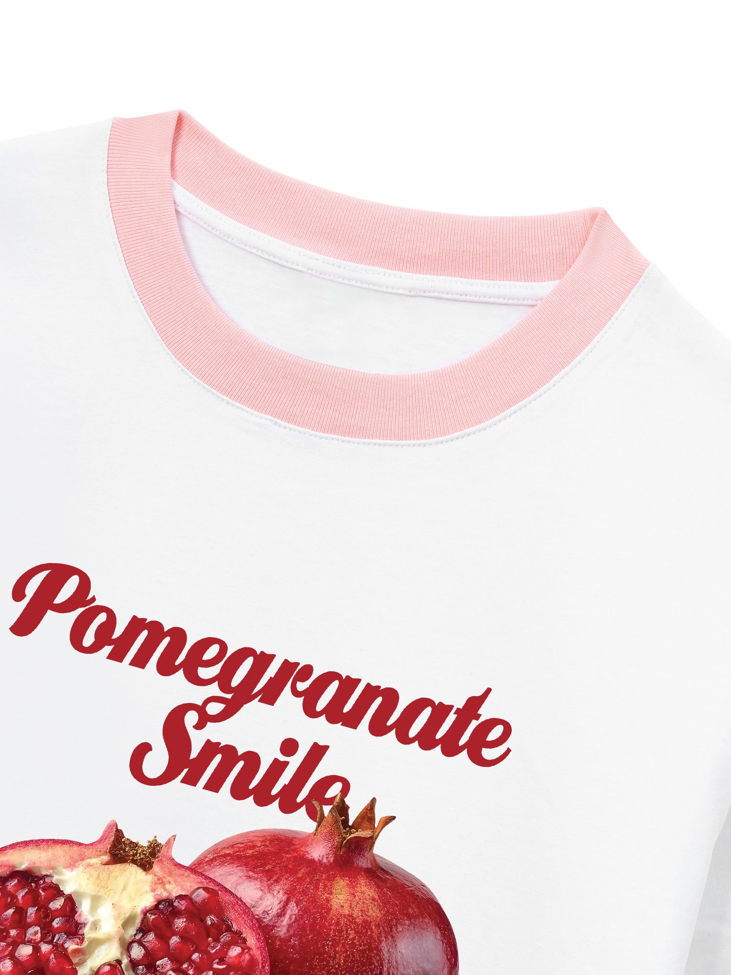 Áo Thun Ringer Relaxed Fit Tropical Pomegranate Smile
