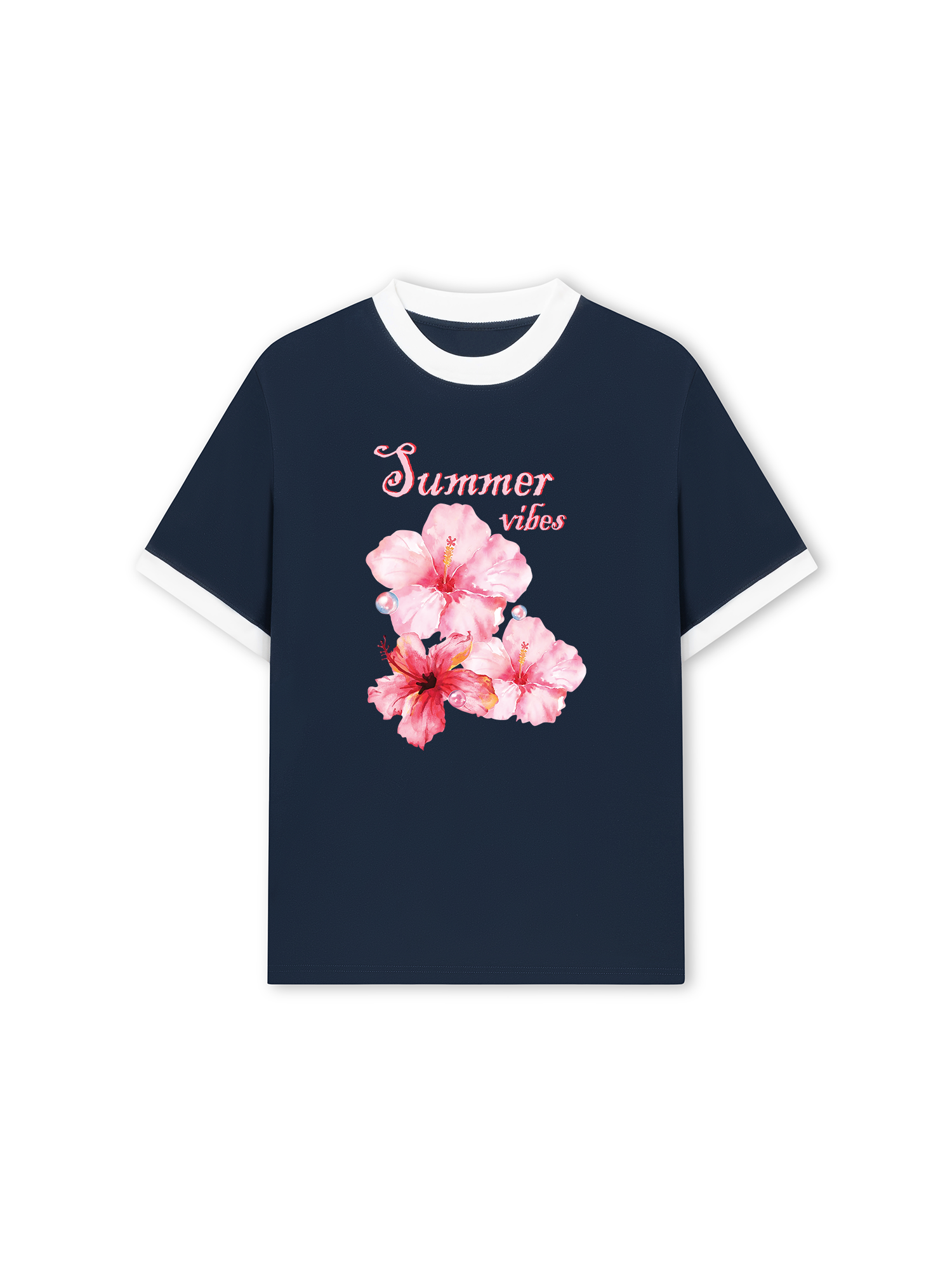 Áo Thun Ringer Relaxed Fit Tropical Summer Vibes