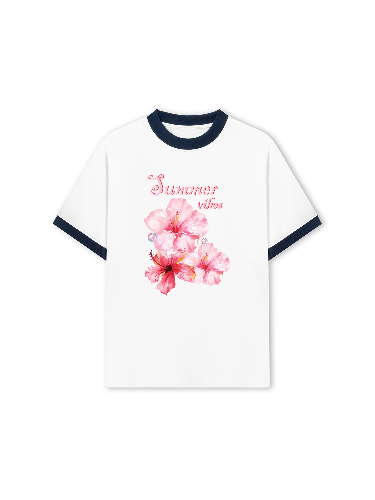 Áo Thun Ringer Relaxed Fit Tropical Summer Vibes