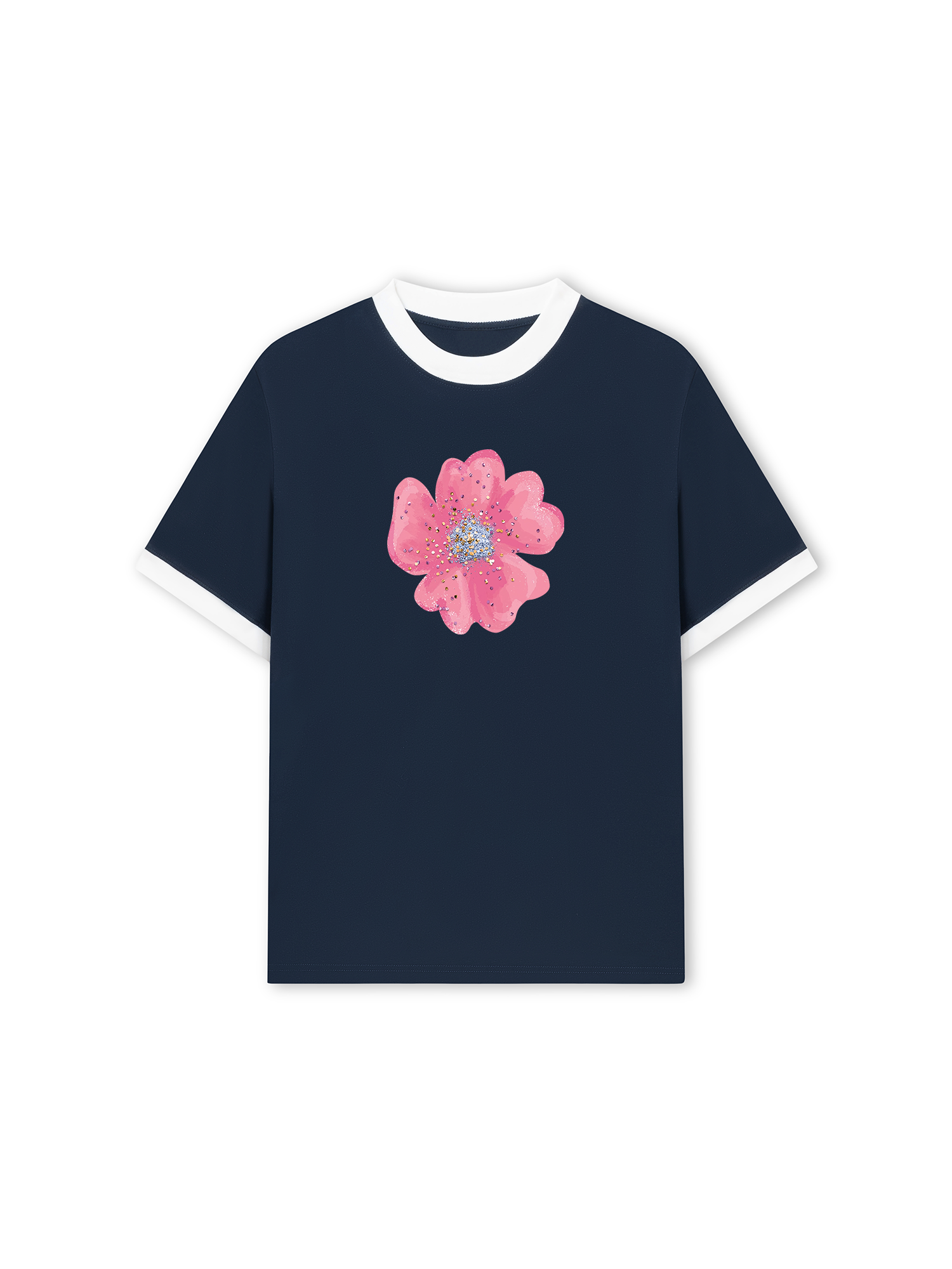 Áo Thun Ringer Relaxed Fit Tropical Blink Flower