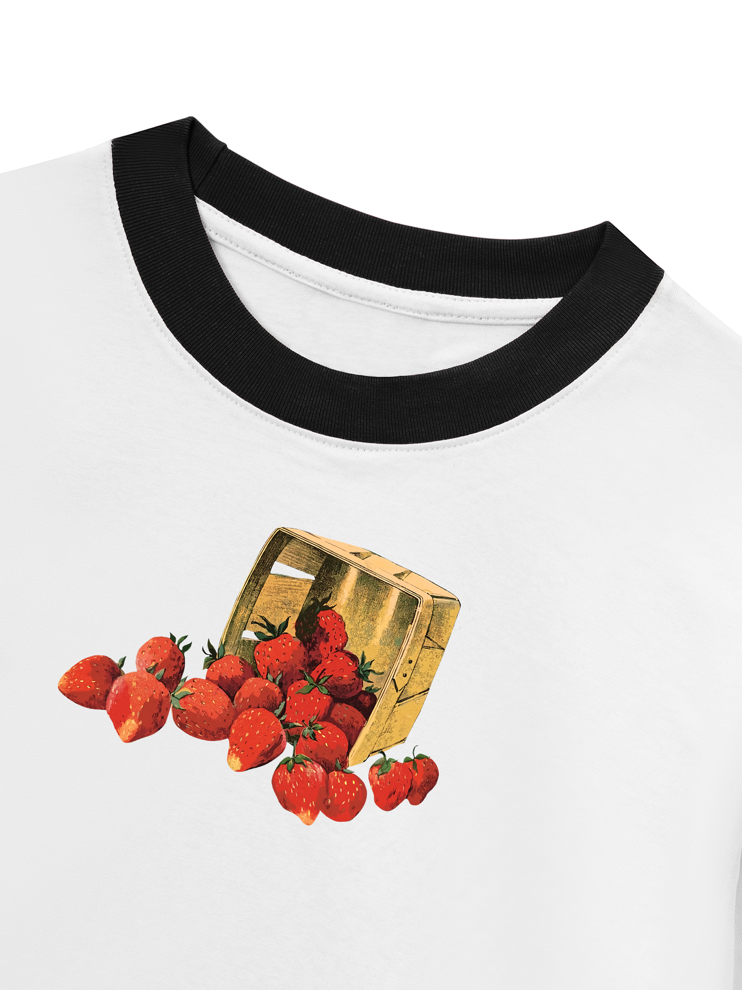 Áo Thun Ringer Relaxed Fit Tropical Strawberry