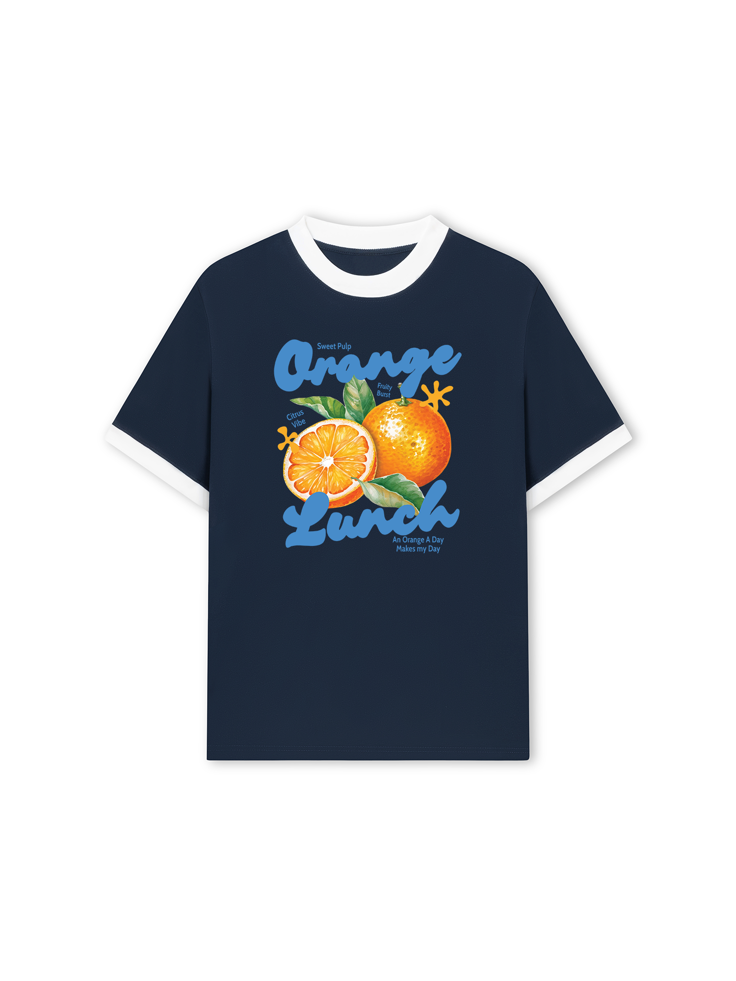 Áo Thun Ringer Relaxed Fit Orange Lunch