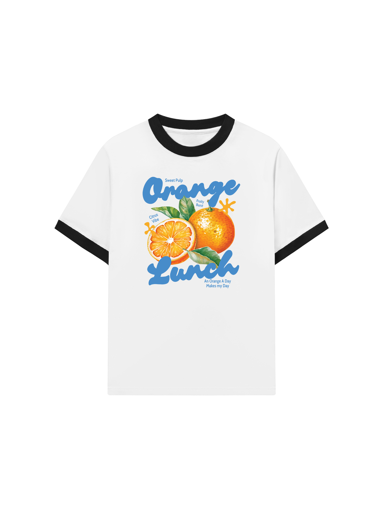Áo Thun Ringer Relaxed Fit Orange Lunch