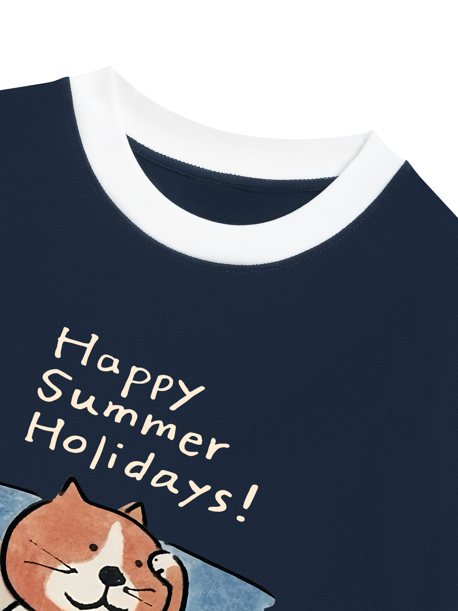 Áo Thun Ringer Relaxed Fit Happy Summer Holidays