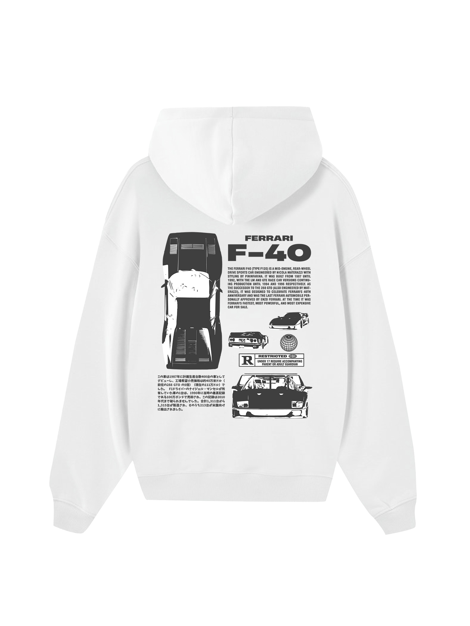 Ferrari F-40 Classic Hoodie