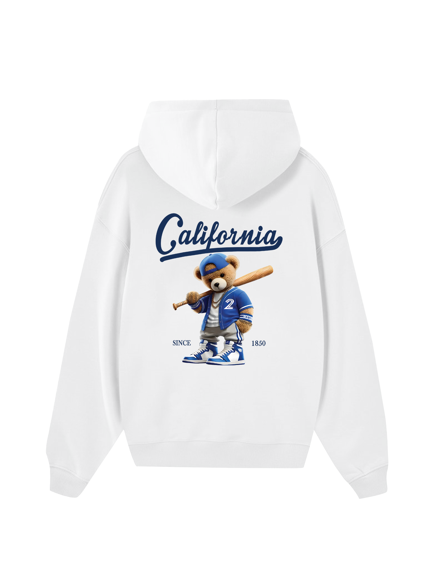Baseball California Blue Teddy Hoodie