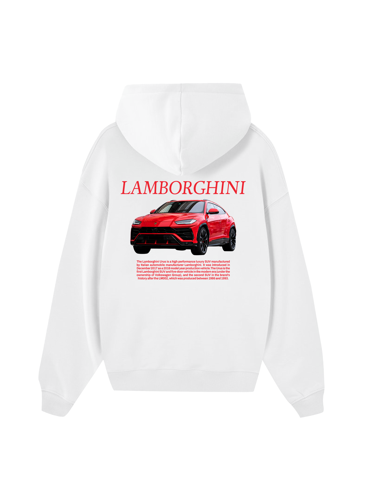 Lamborghini Urus Red Hoodie