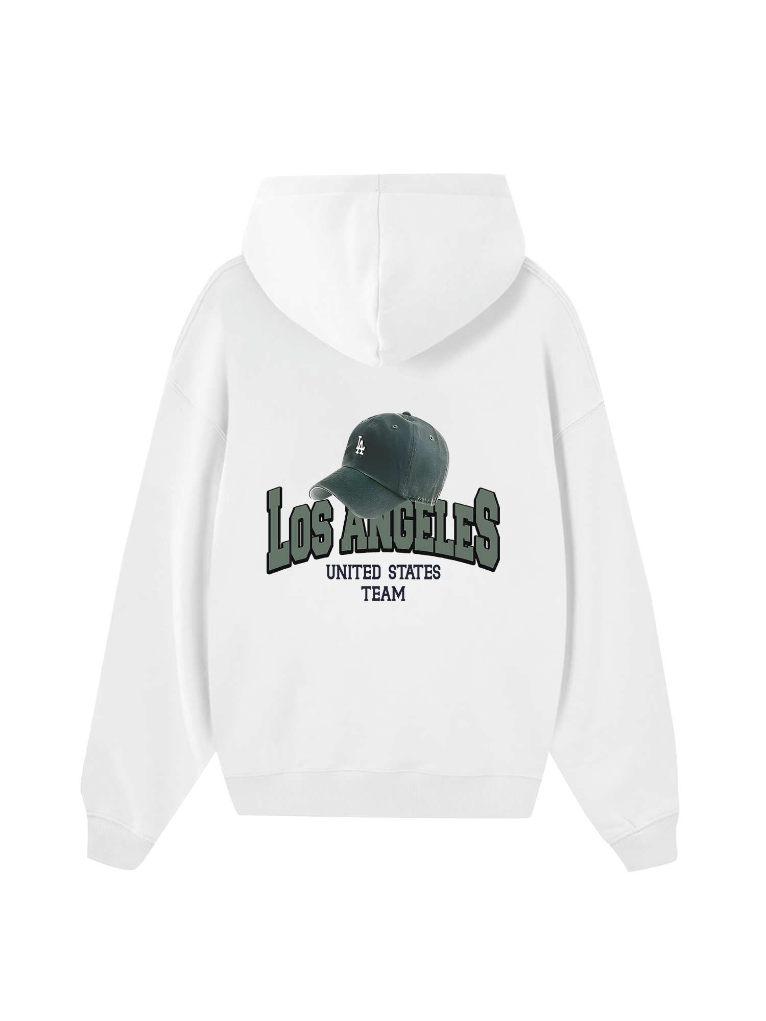 USA Los Ageles Green Hat Hoodie