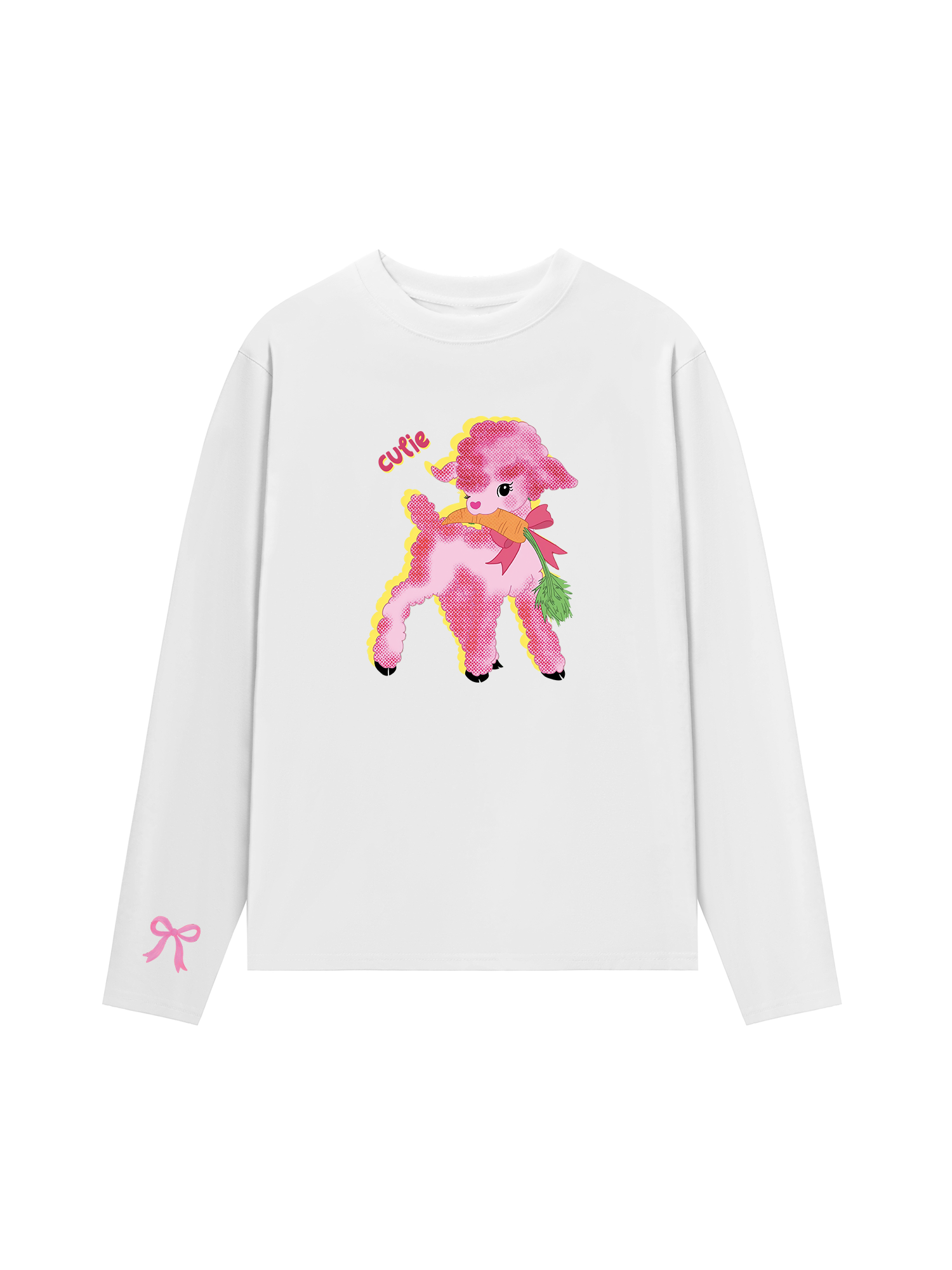 Áo Thun Dài Tay Soft Paw Cute Pink Sheep