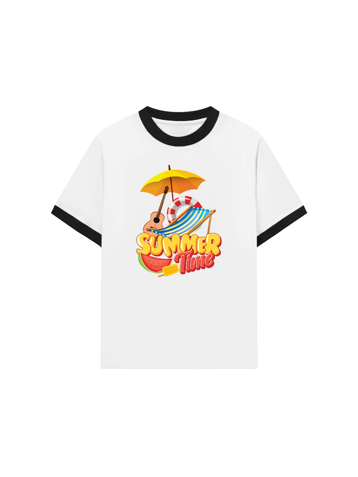 Áo Thun Ringer Relaxed Fit Tropical Summer Time