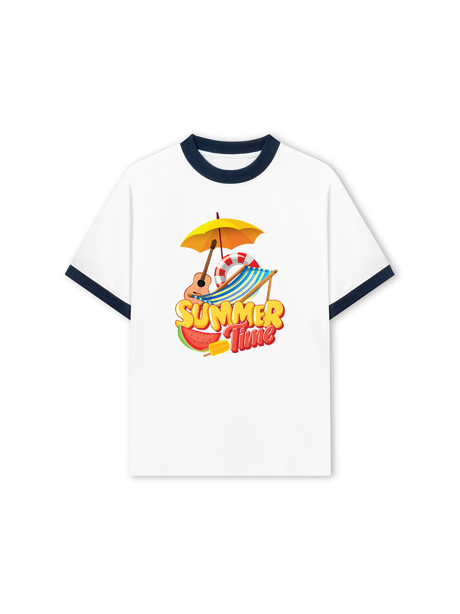 Áo Thun Ringer Relaxed Fit Tropical Summer Time