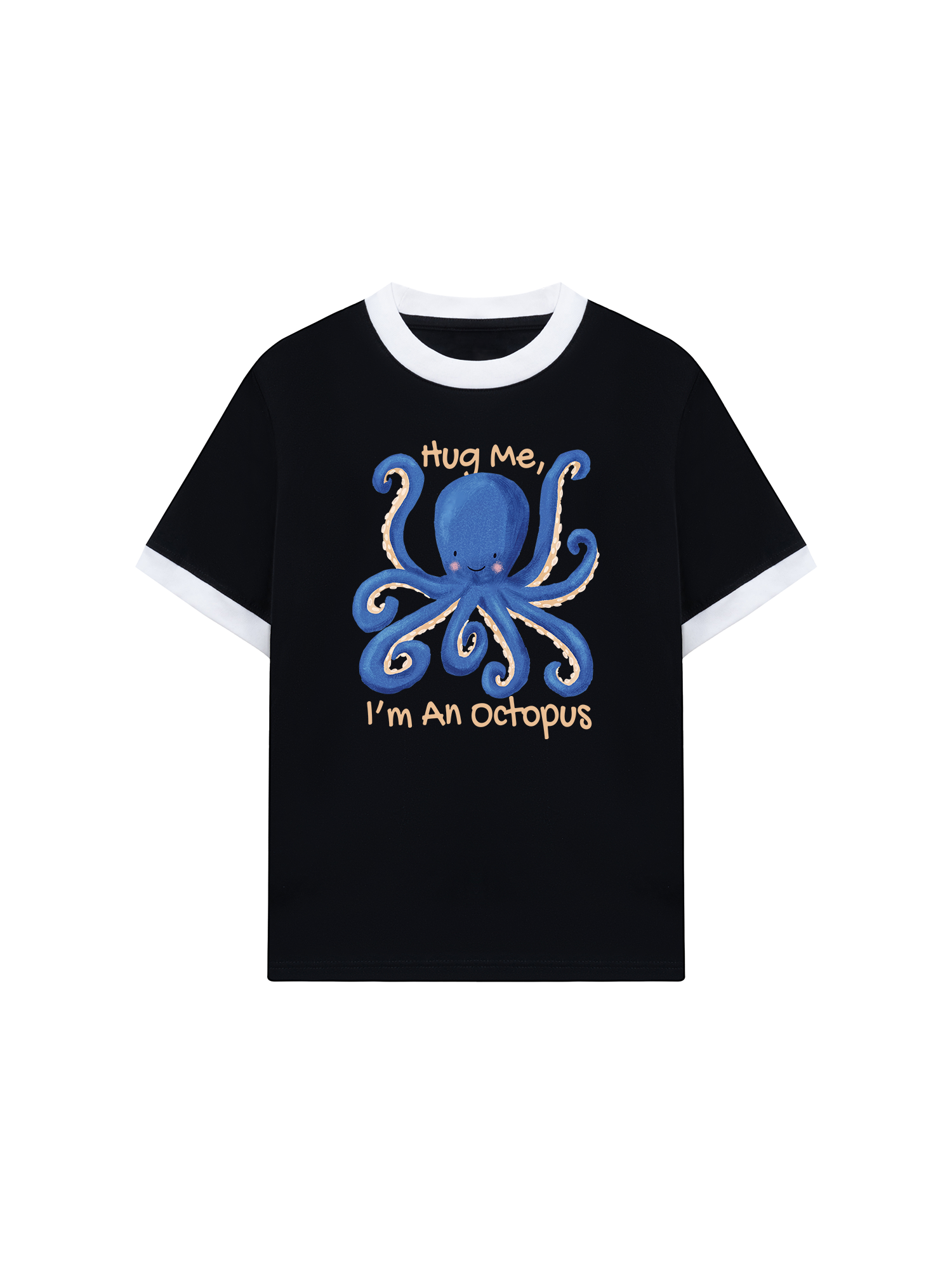 Áo Thun Ringer Relaxed Fit Tshirt Tropical Octopus