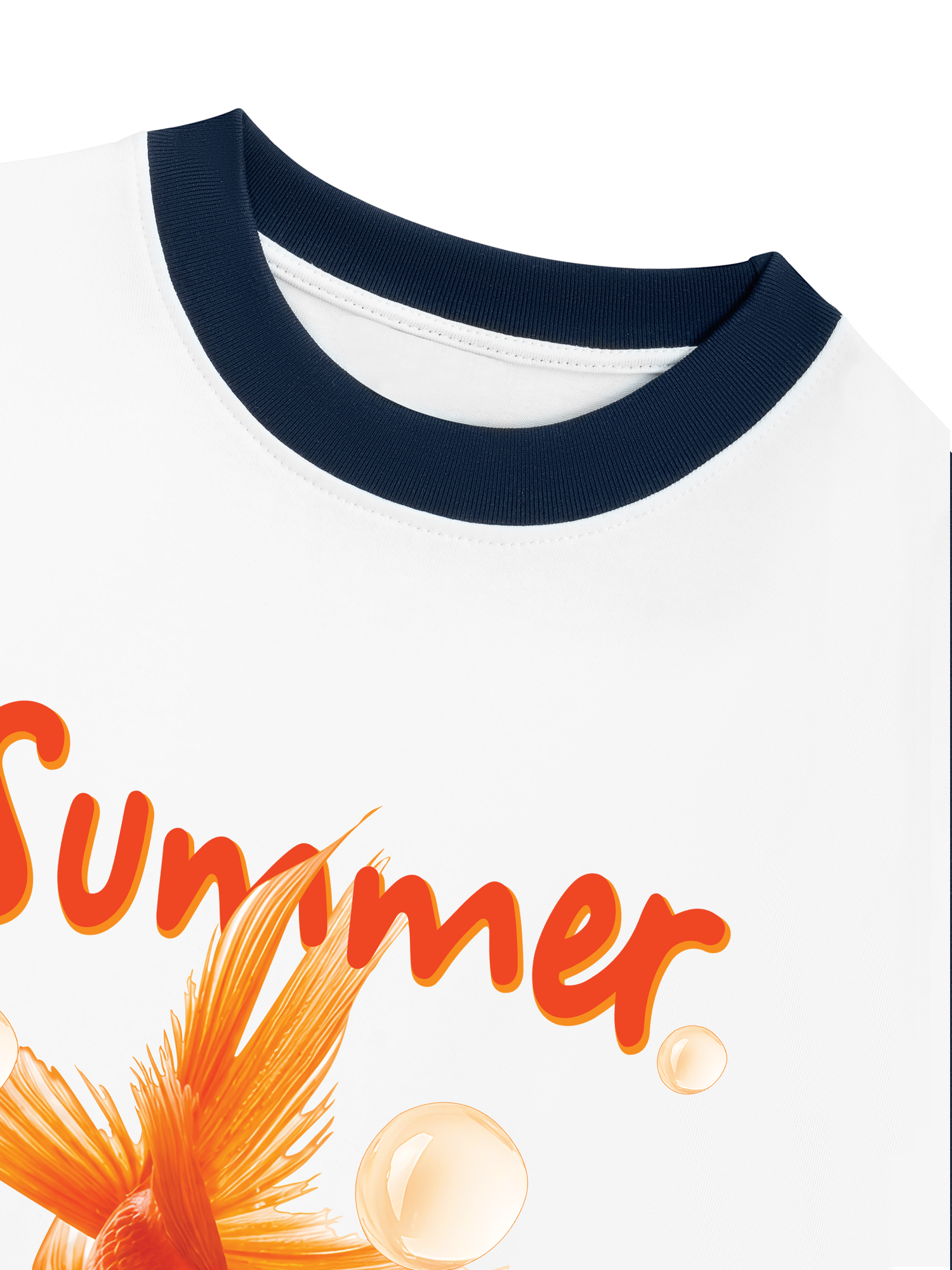 Áo Thun Ringer Relaxed Fit Tshirt Tropical Cá Vàng