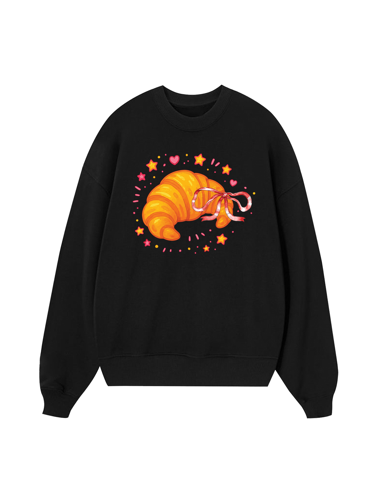 Croissant With Ribbon Bow Sweater