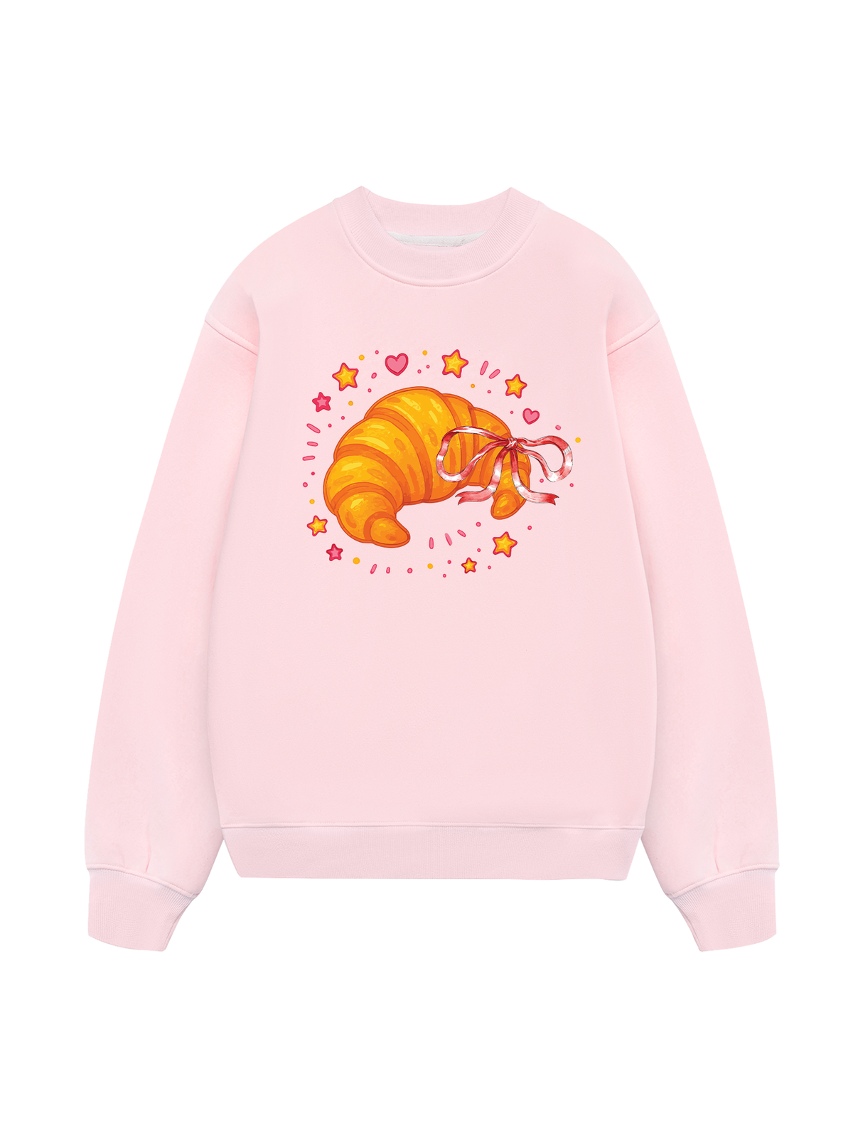 Croissant With Ribbon Bow Sweater