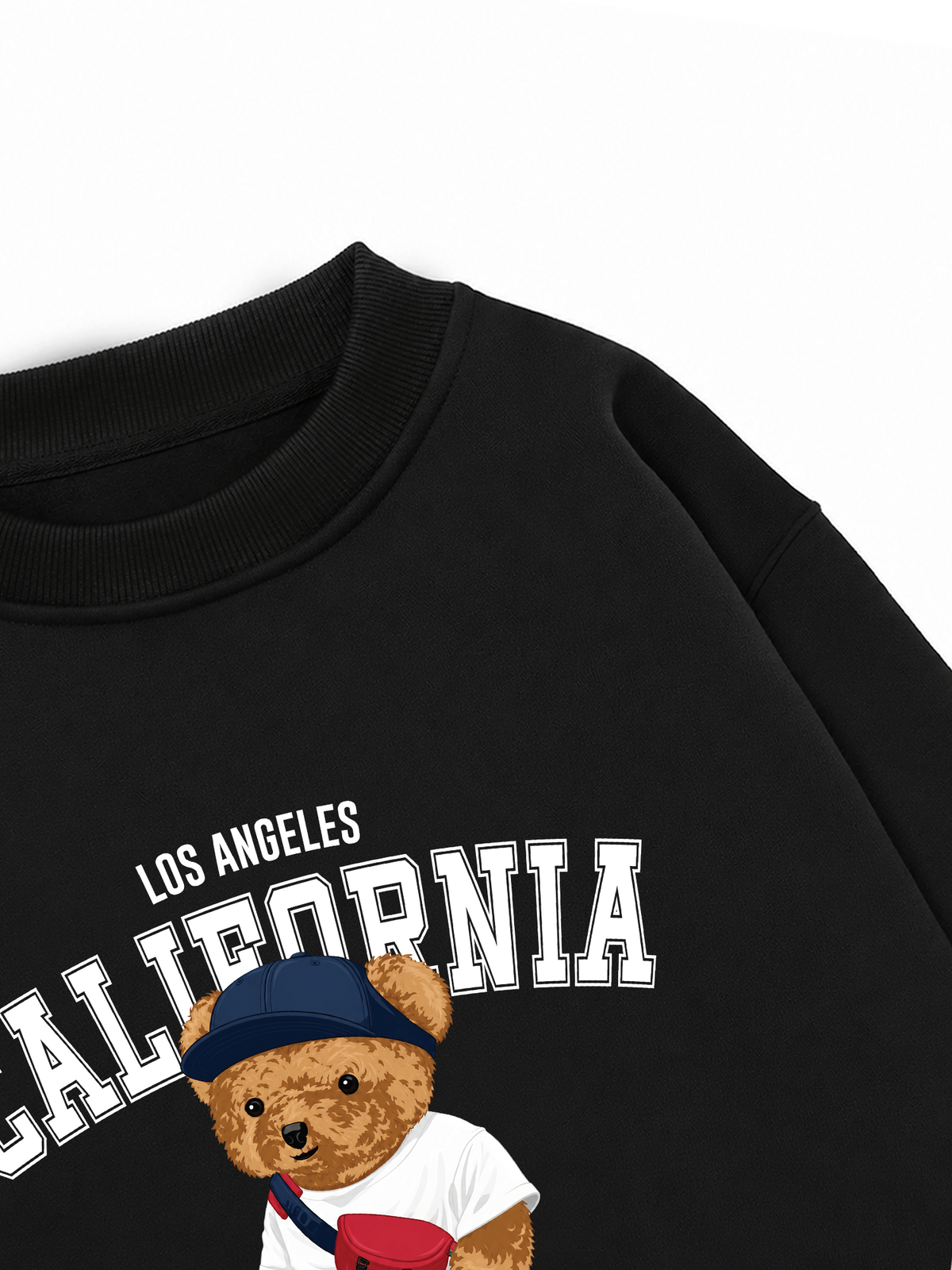 Áo Sweater Nỉ Hai Da Bear Town California