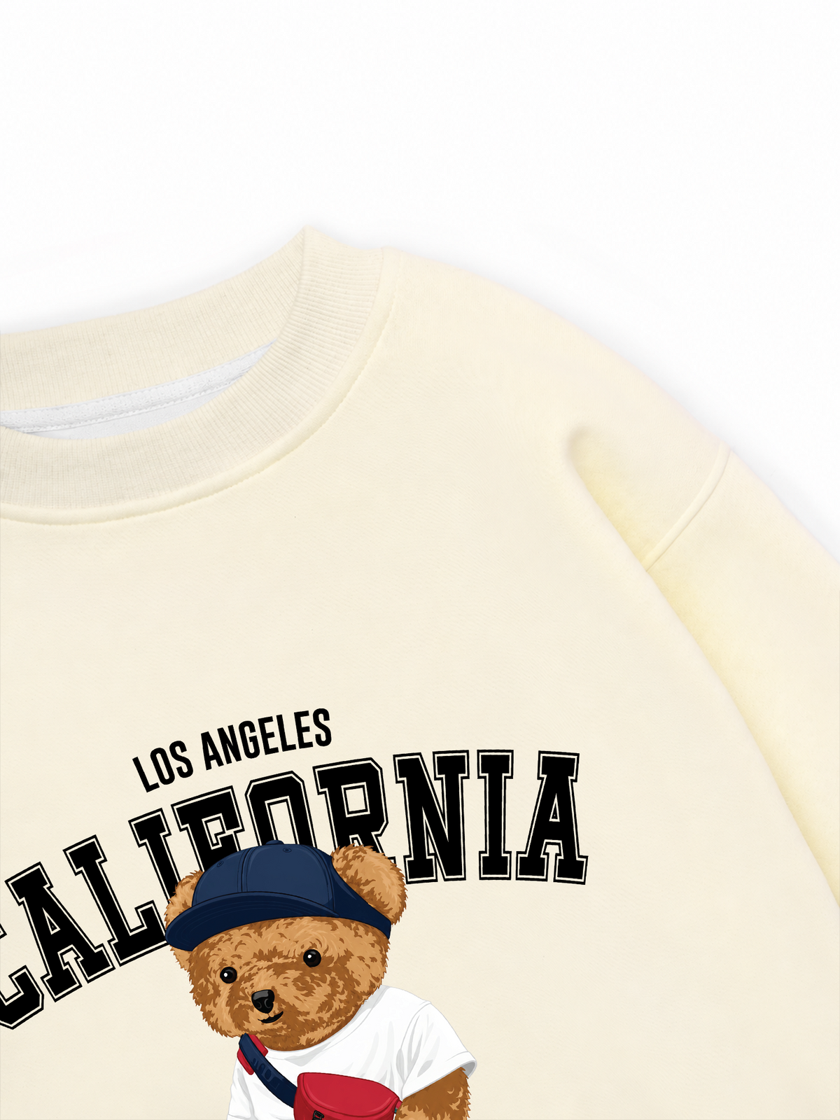 Áo Sweater Nỉ Hai Da Bear Town California