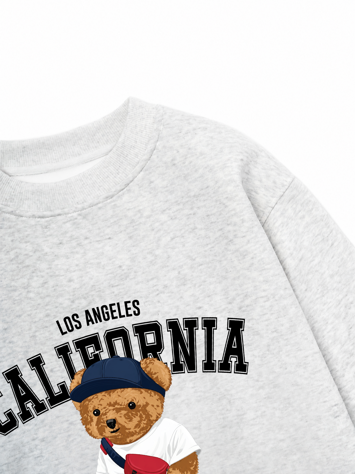 Áo Sweater Nỉ Hai Da Bear Town California