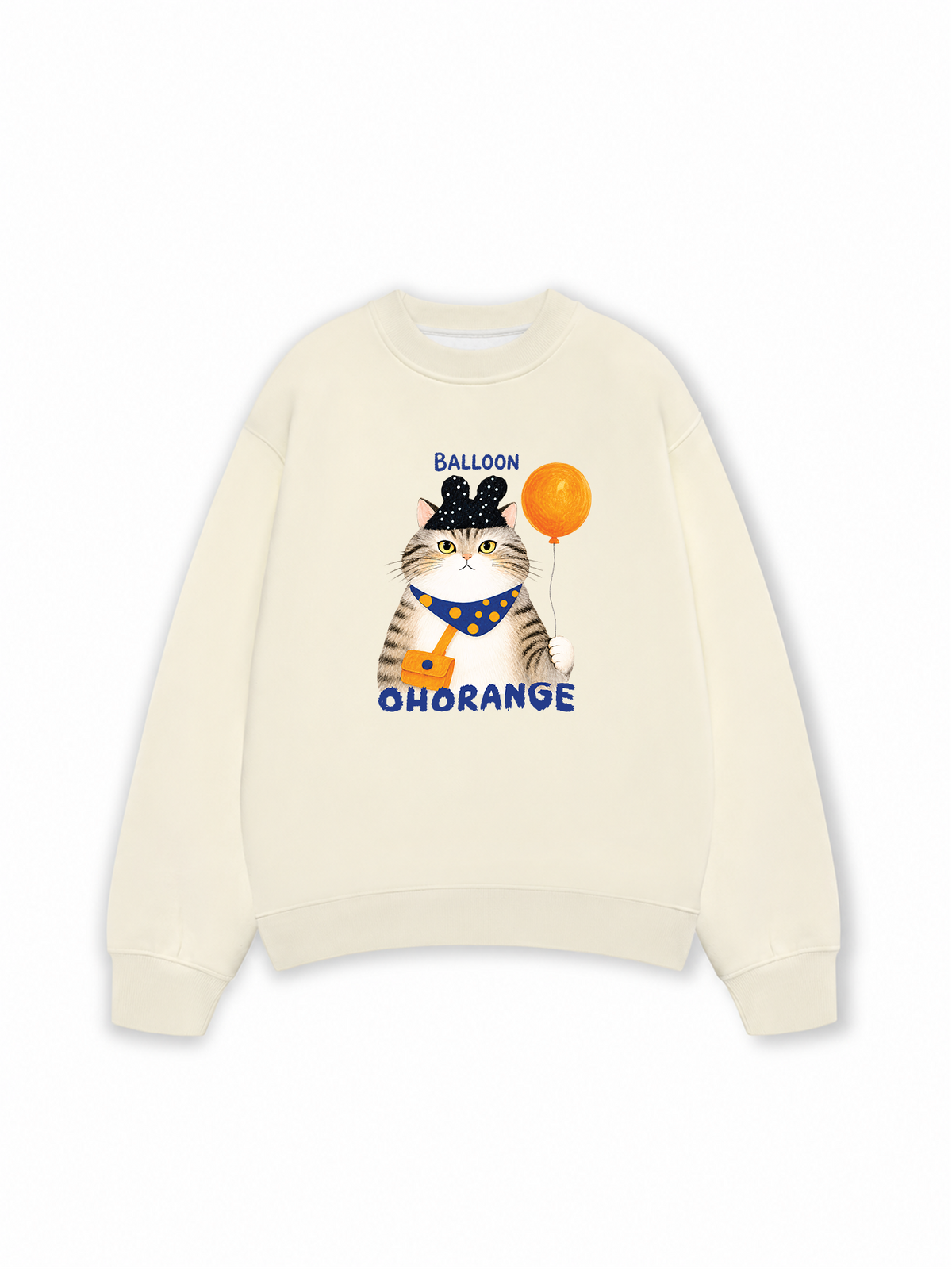 Áo Sweater Nỉ Hai Da Soft Paw Meaw With Balloon