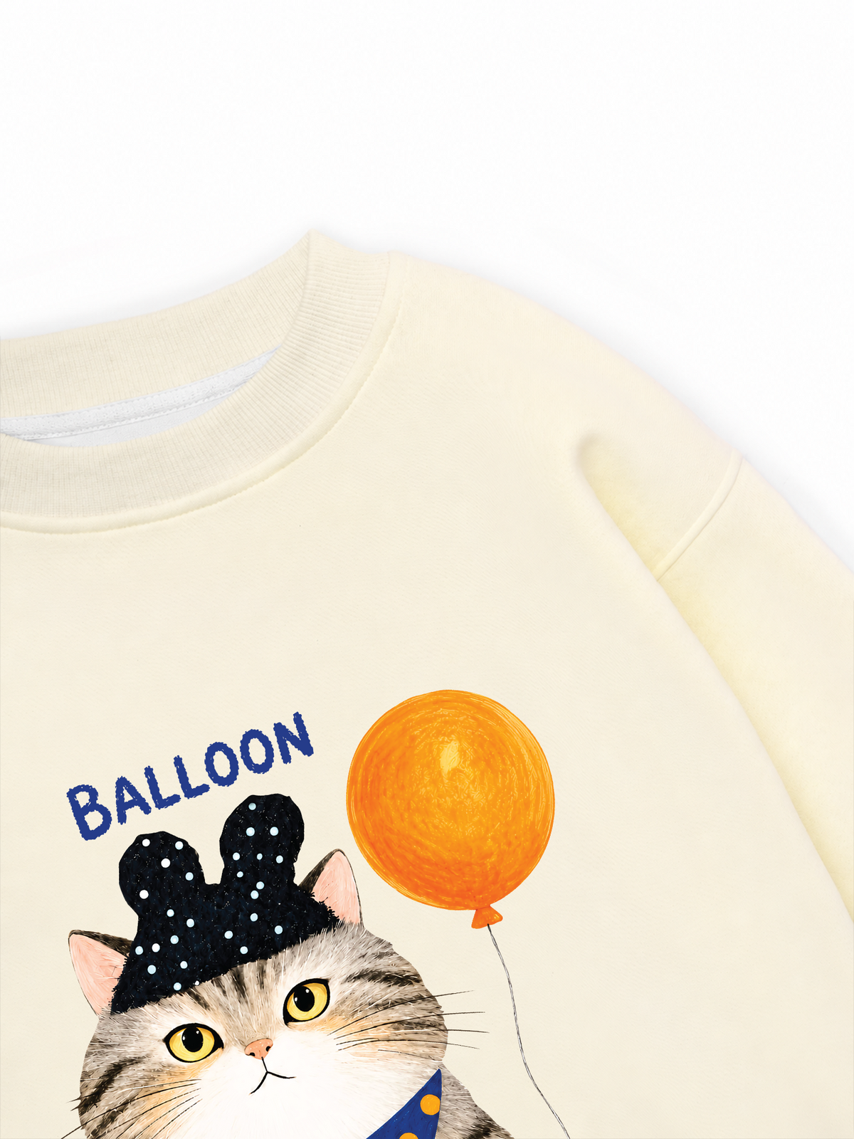 Áo Sweater Nỉ Hai Da Soft Paw Meaw With Balloon