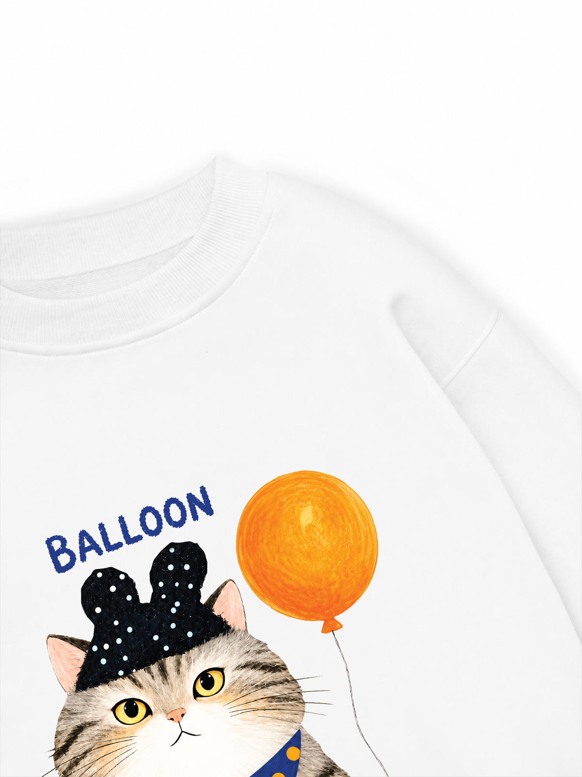 Áo Sweater Nỉ Hai Da Soft Paw Meaw With Balloon
