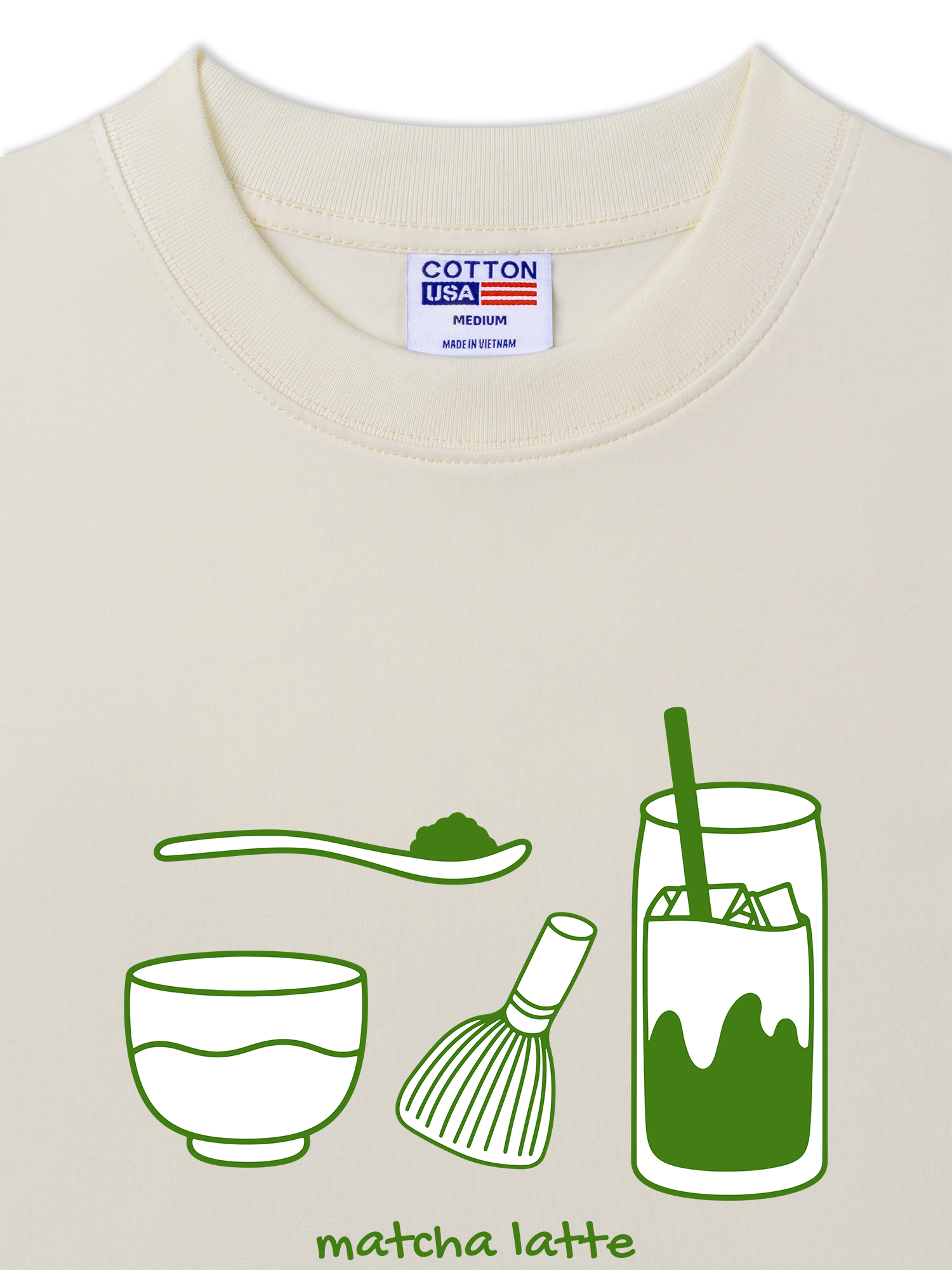 Áo Thun Relaxed Fit Matcha Latte Essentials