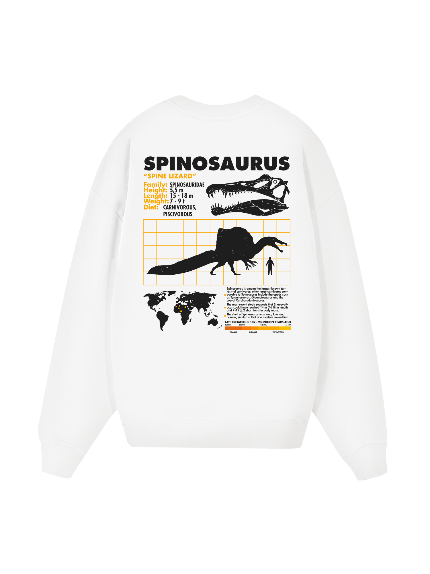 Wild Life Analysis Table Spinosaurus Sweater