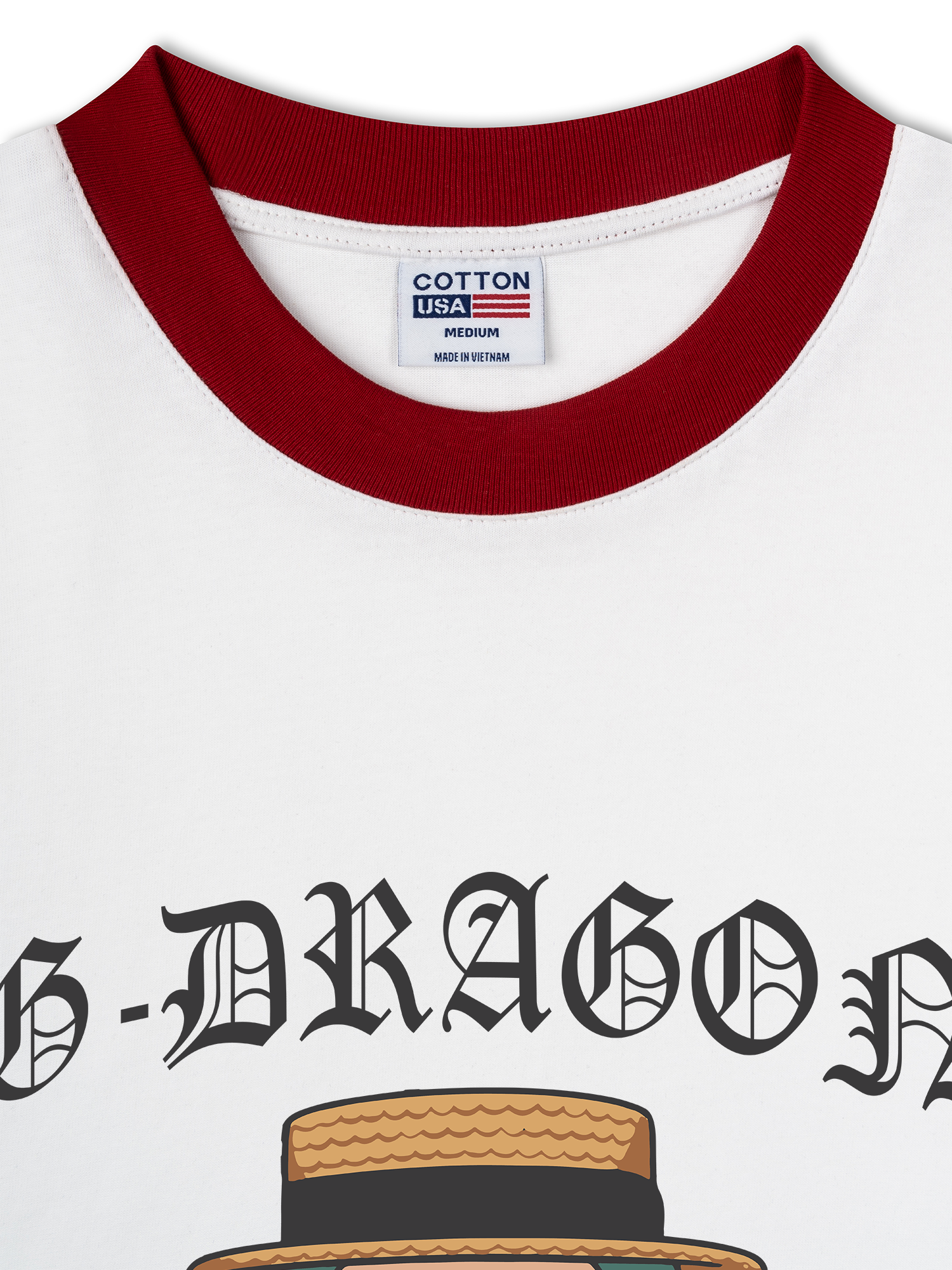 Áo Thun Ringer Relaxed Fit Cartoon GD Peace Minusone