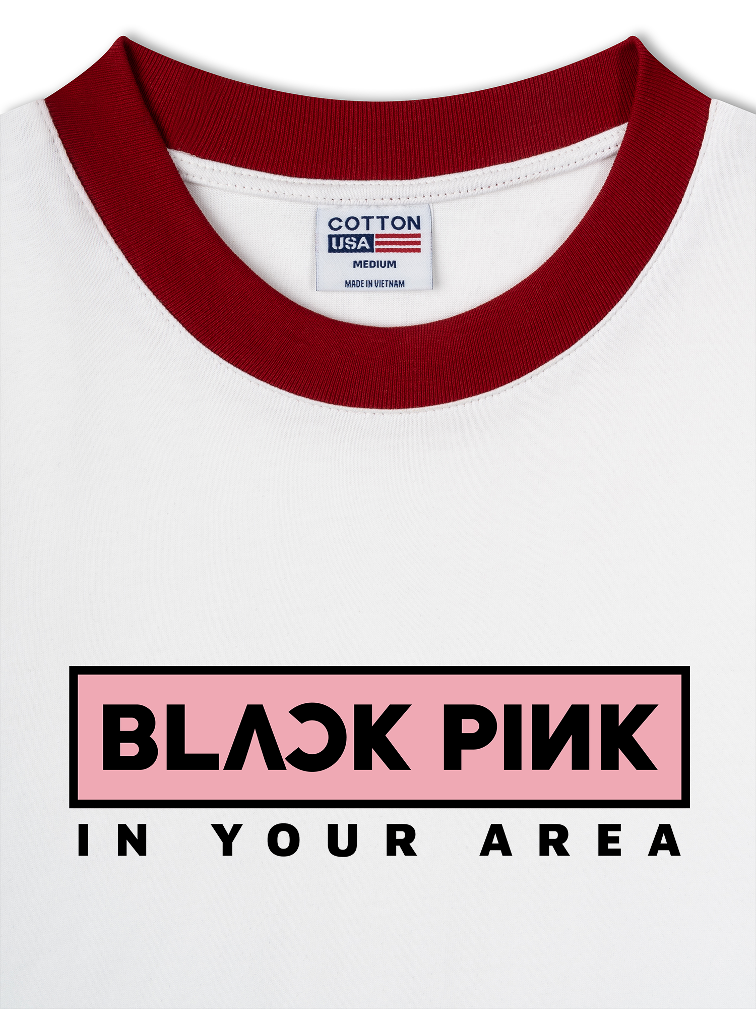 Áo Thun Ringer Relaxed Fit Idols Black Pink Jennie