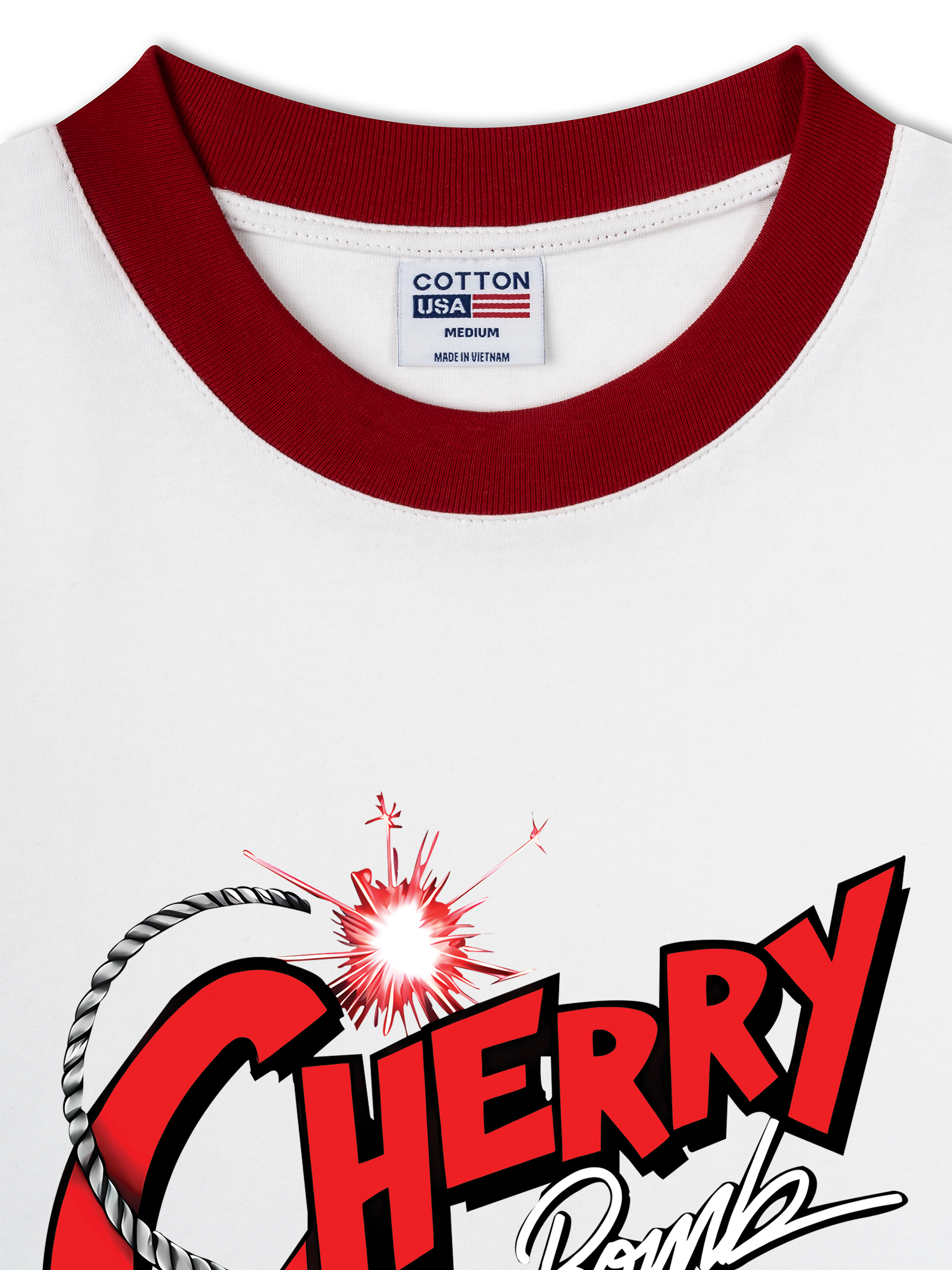 Áo Thun Ringer Relaxed Fit Cherry Bombb