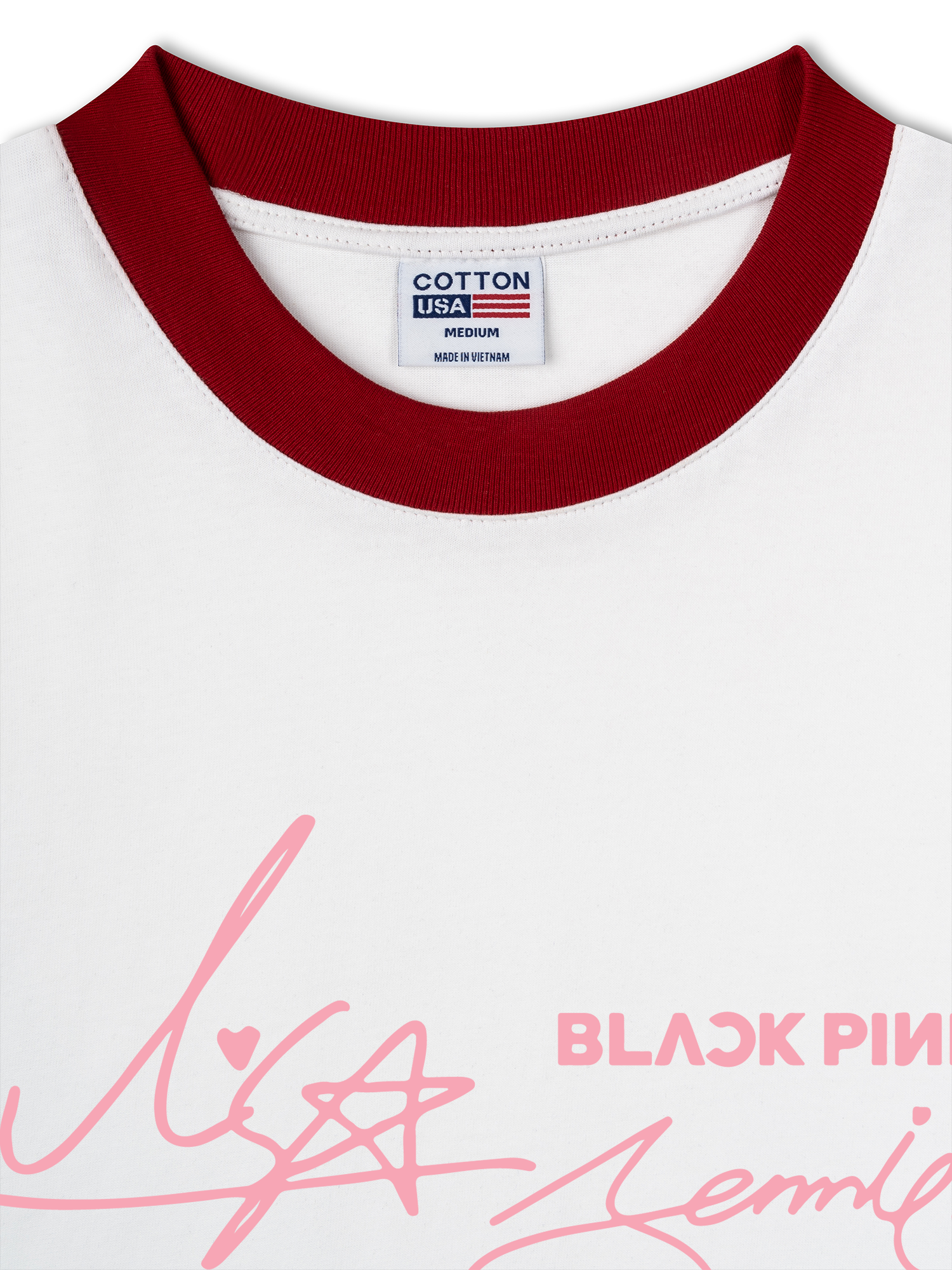 Áo Thun Ringer Relaxed Fit BlackPink Sign