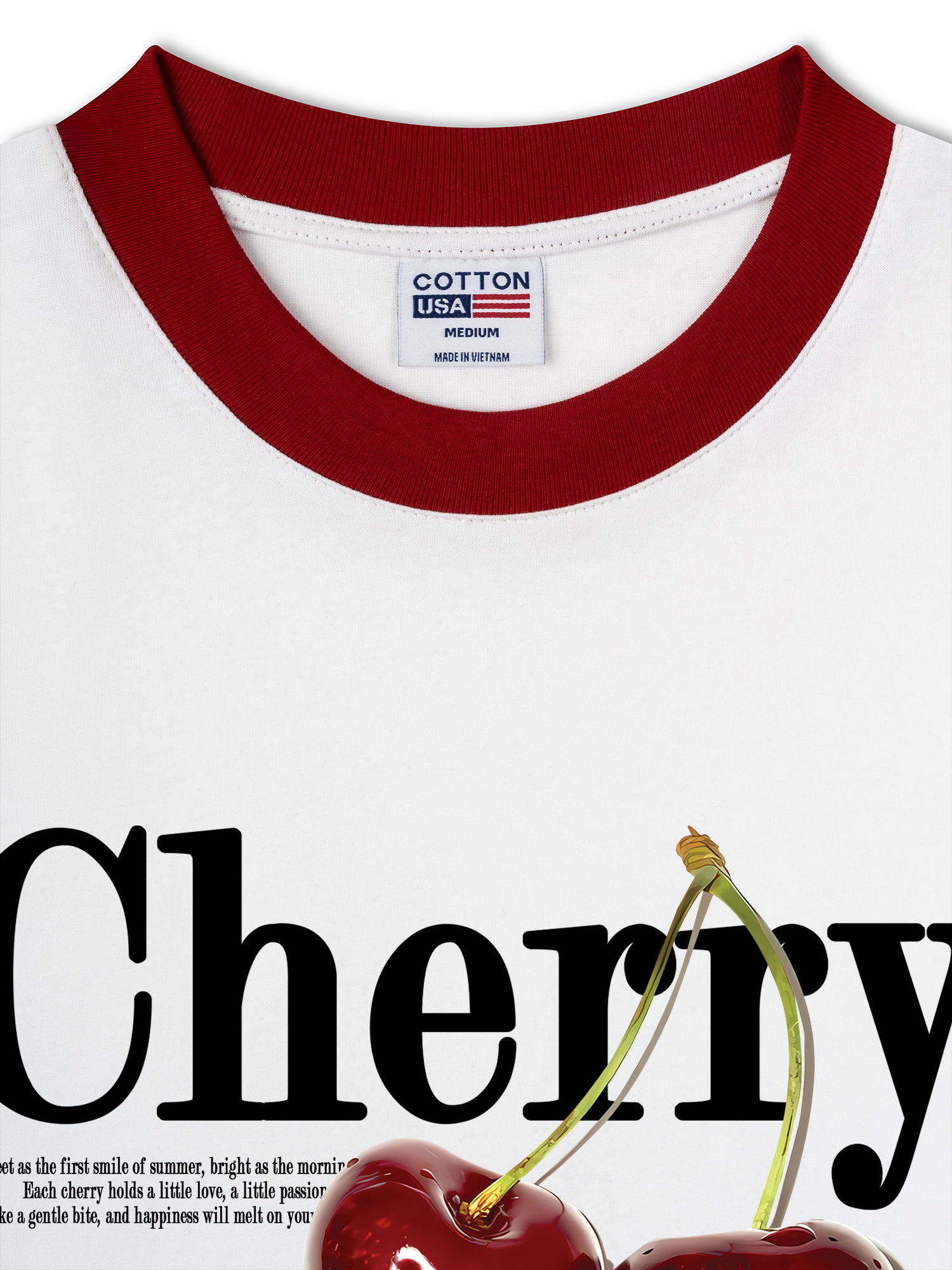 Áo Thun Ringer Relaxed Fit Cherry Fresh