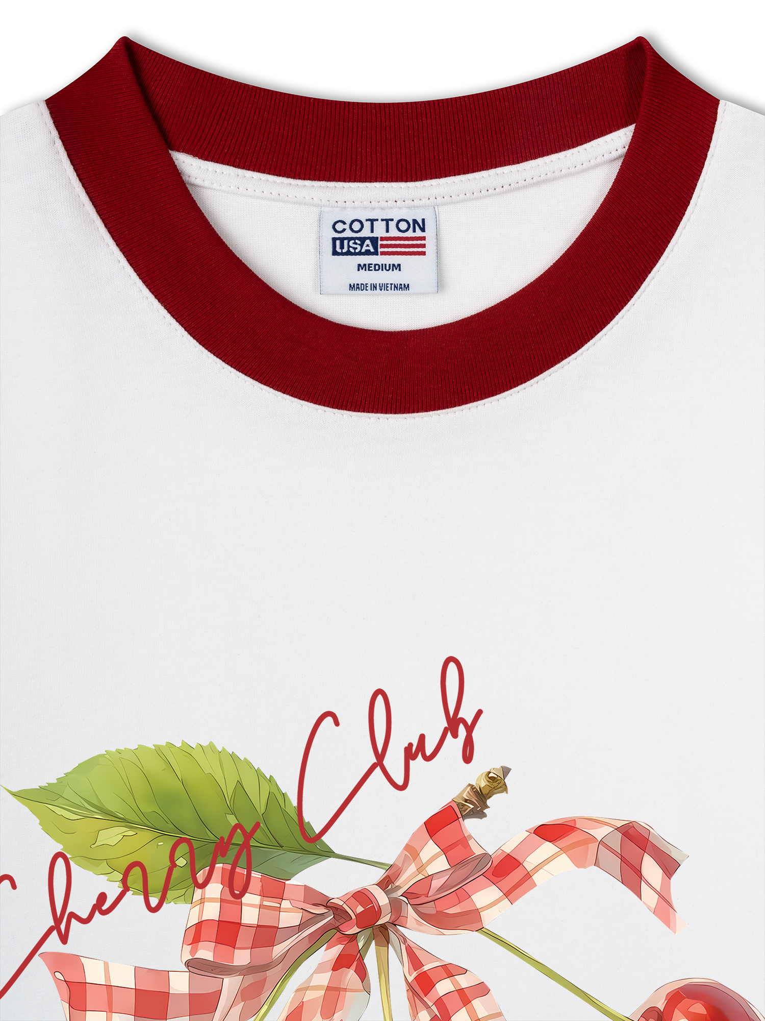 Áo Thun Ringer Relaxed Fit Cherry Red Cherry Club