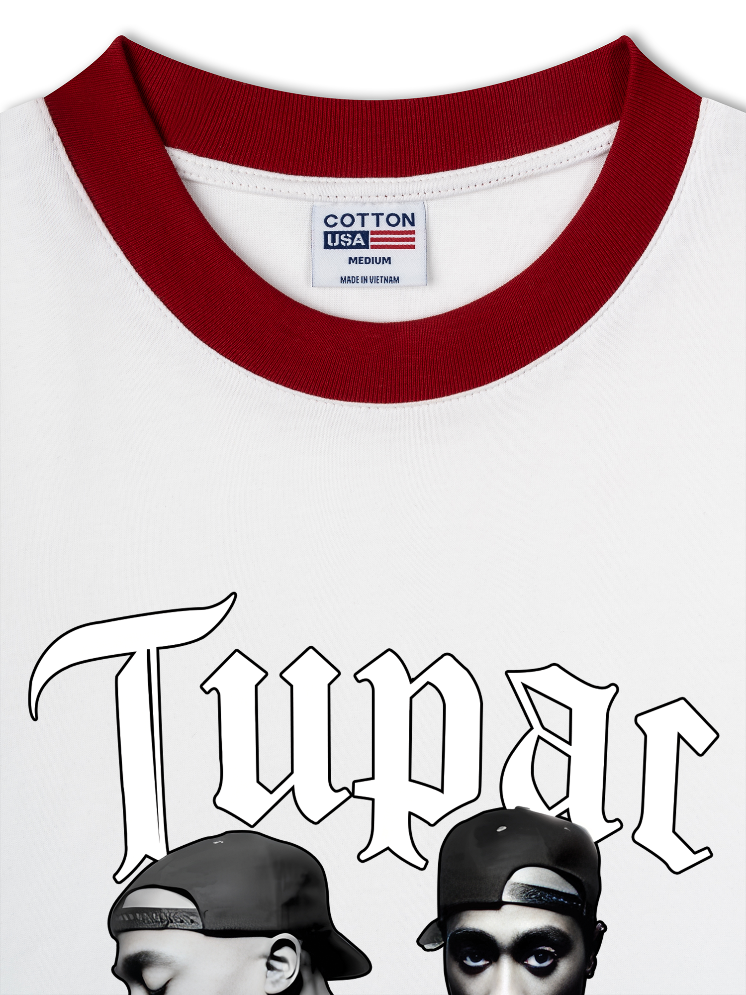 Áo Thun Ringer Relaxed Fit Rapper Tuppac All Eyes OIn Me