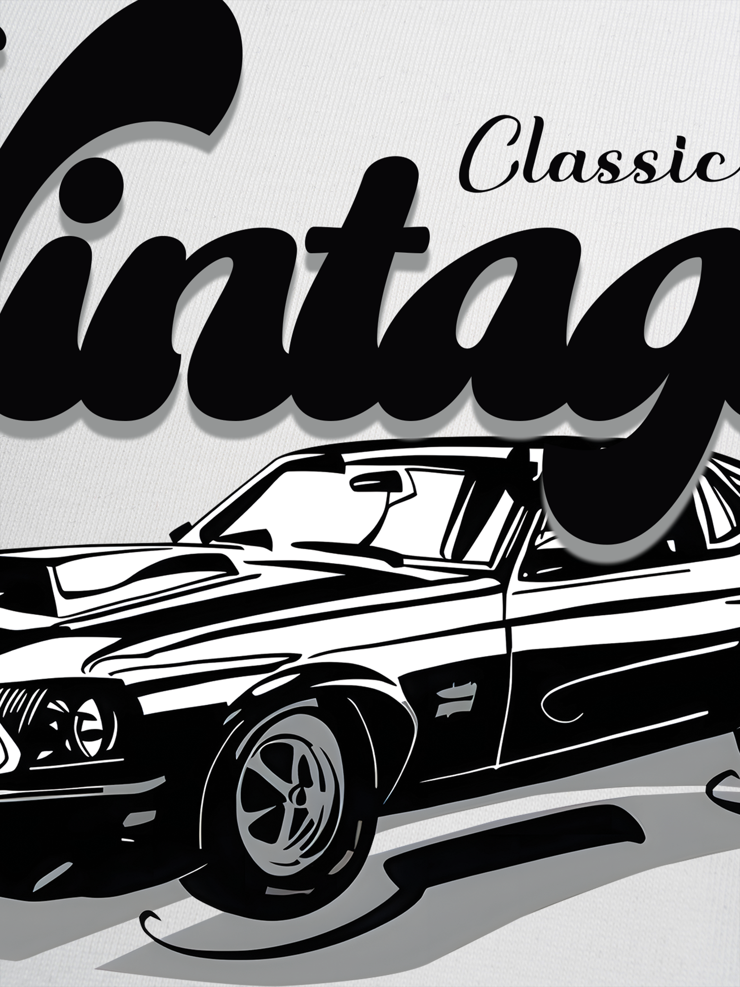 Áo Thun Ringer Relaxed Fit Classic Car Vintage