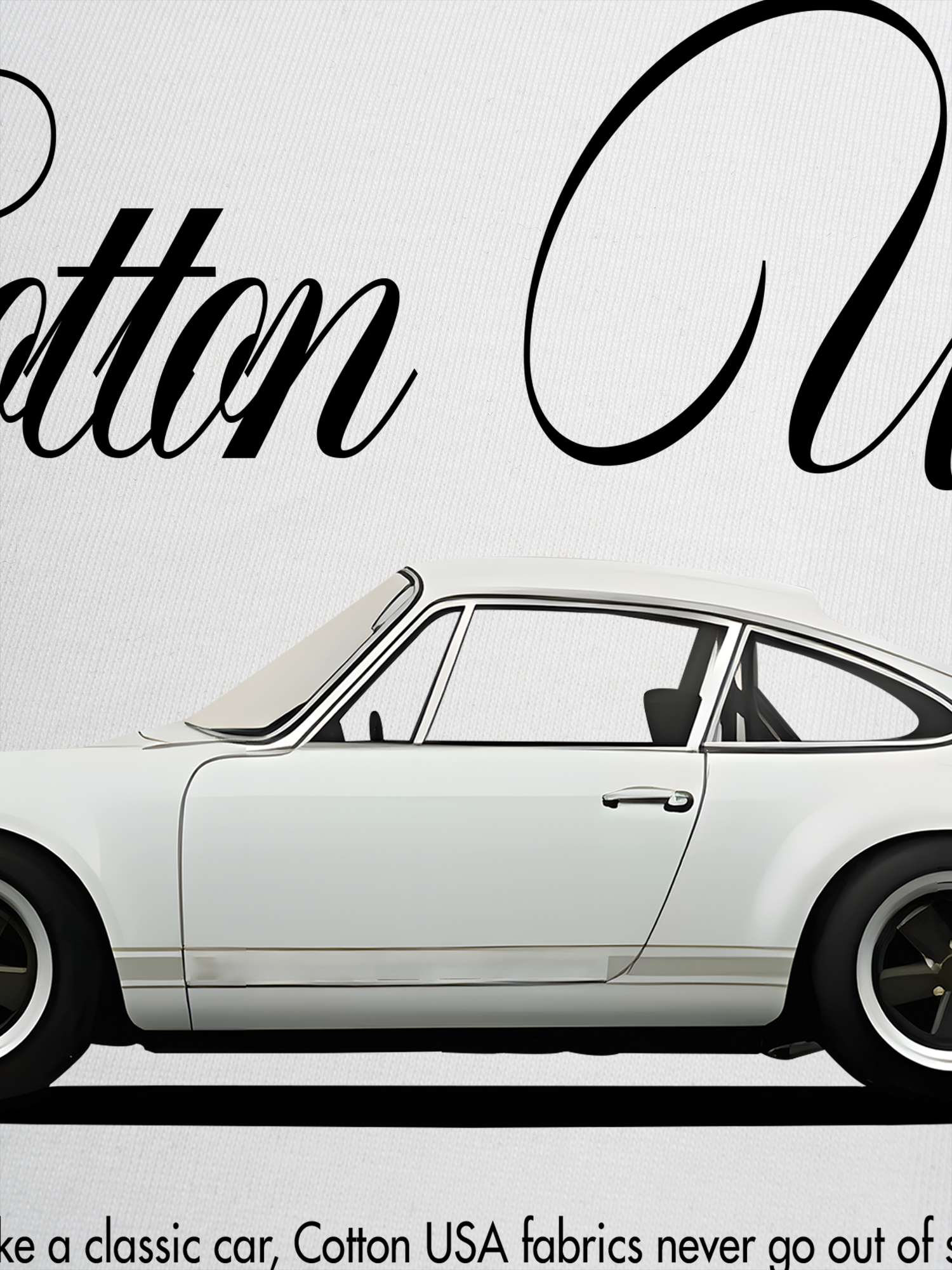 Áo Thun Ringer Relaxed Fit Classic Car White