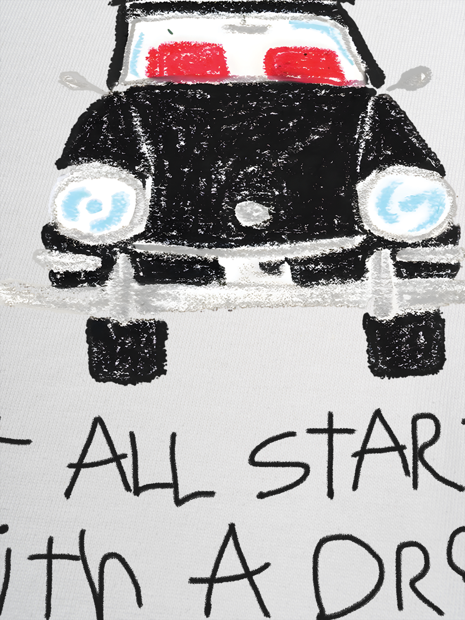 Áo Thun Ringer Relaxed Fit Classic Car Dream Crayon