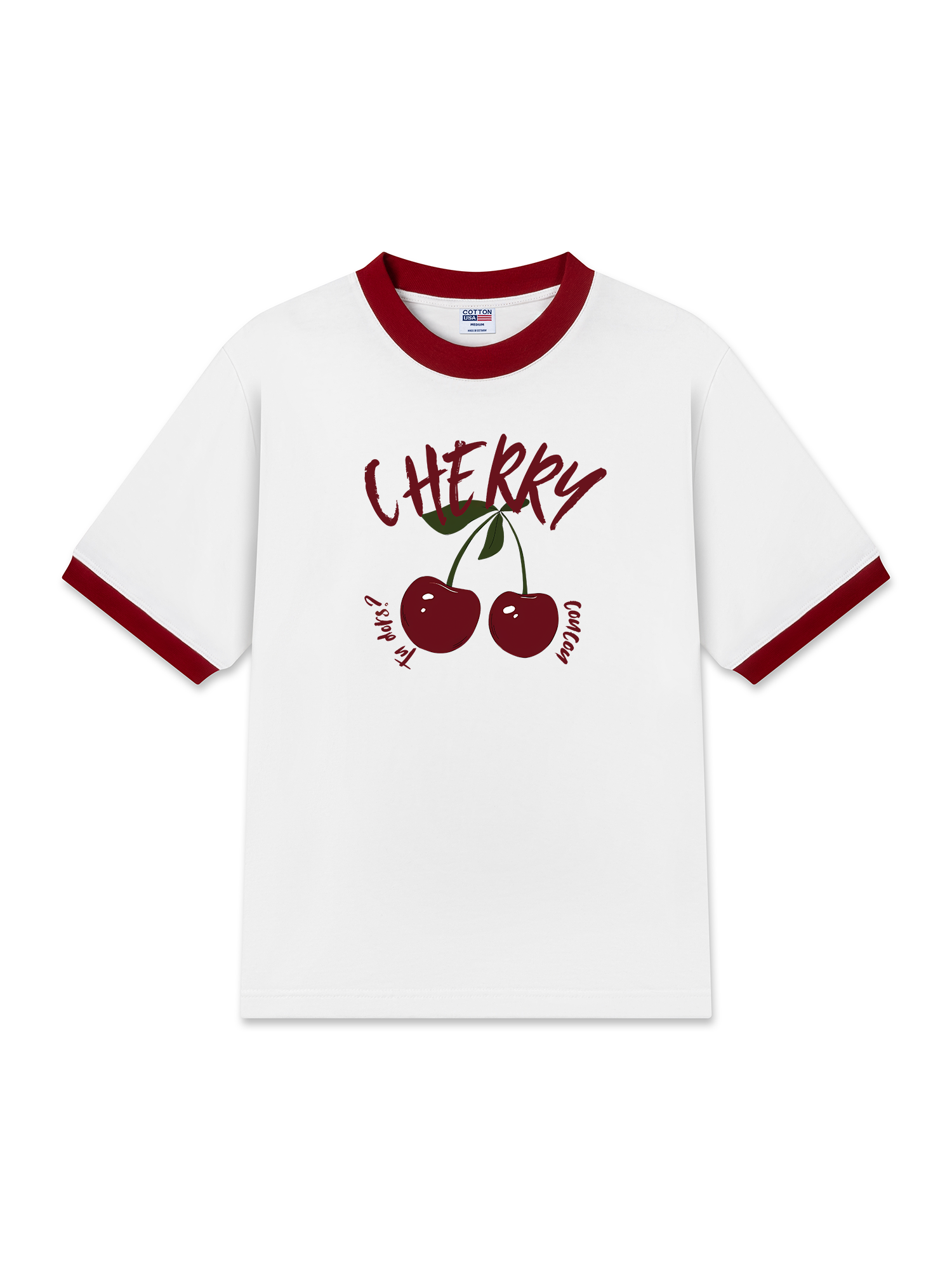 Áo Thun Ringer Relaxed Fit Cherry Cute