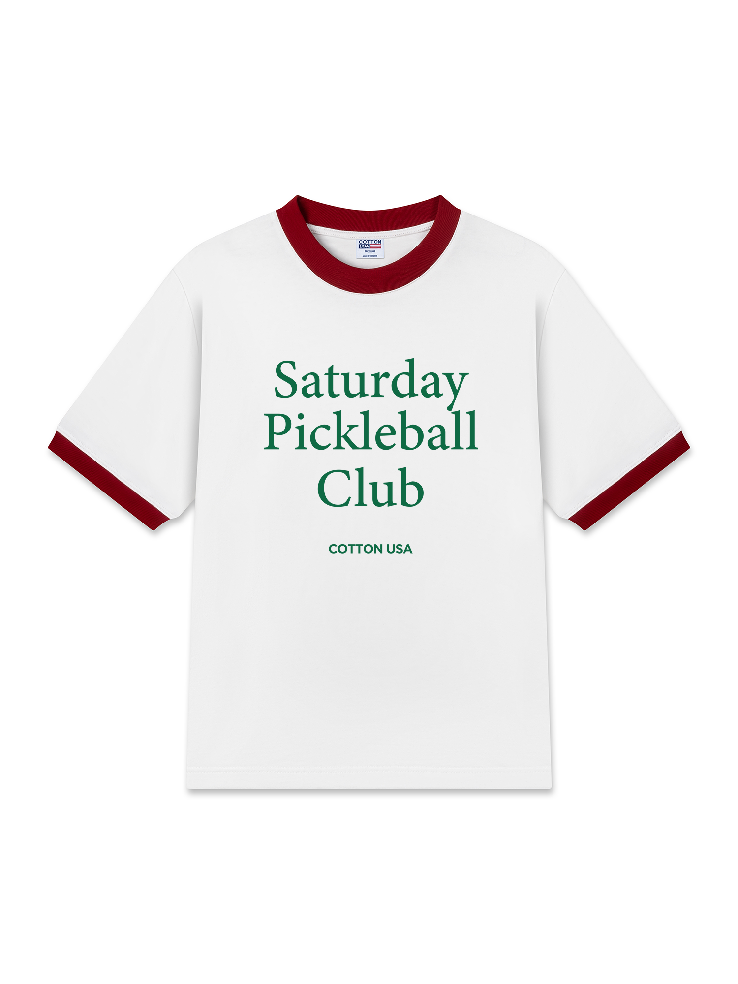 Áo Thun Ringer Relaxed Fit Saturday Pickleball Club