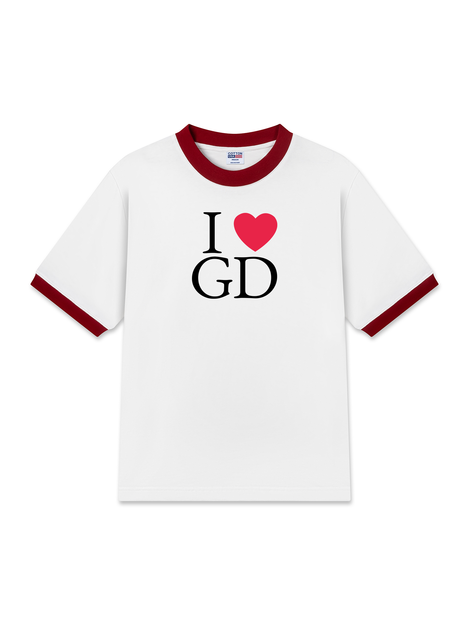Áo Thun Ringer Relaxed Fit I Love GD