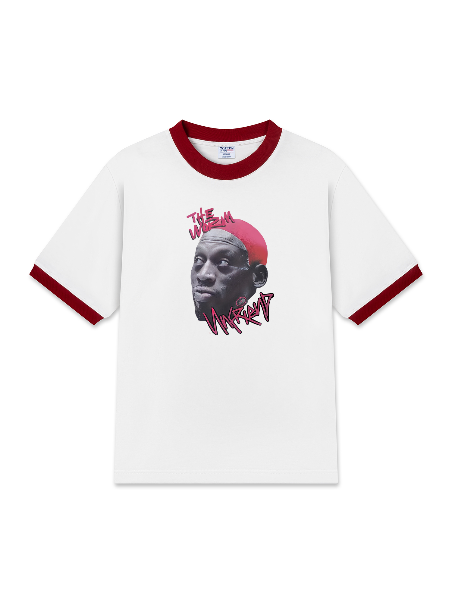 Áo Thun Ringer Relaxed Fit Hip Hop Streetwear Dennis Rodman Graphic