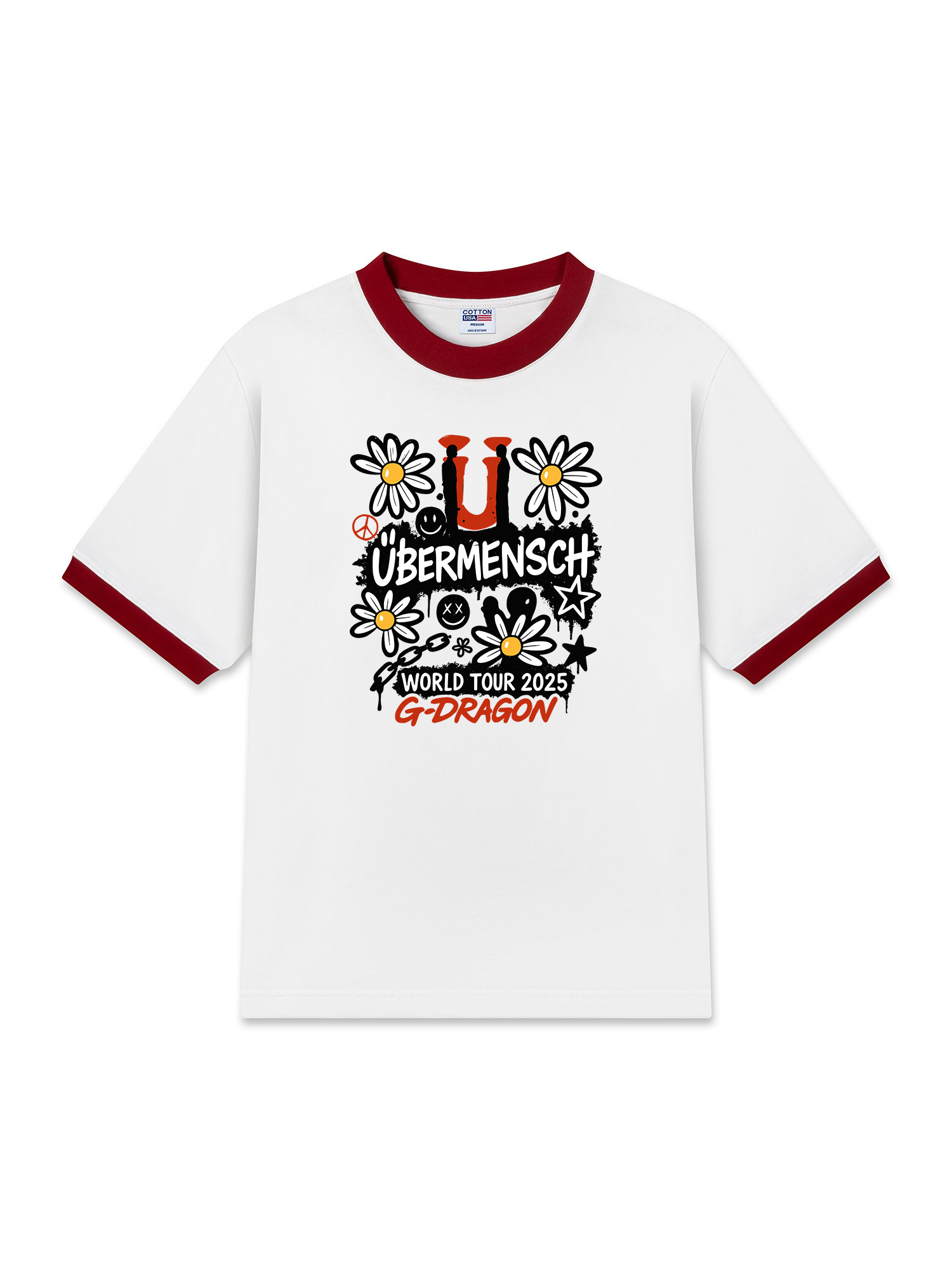 Áo Thun Ringer Relaxed Fit GD World Tour 2025