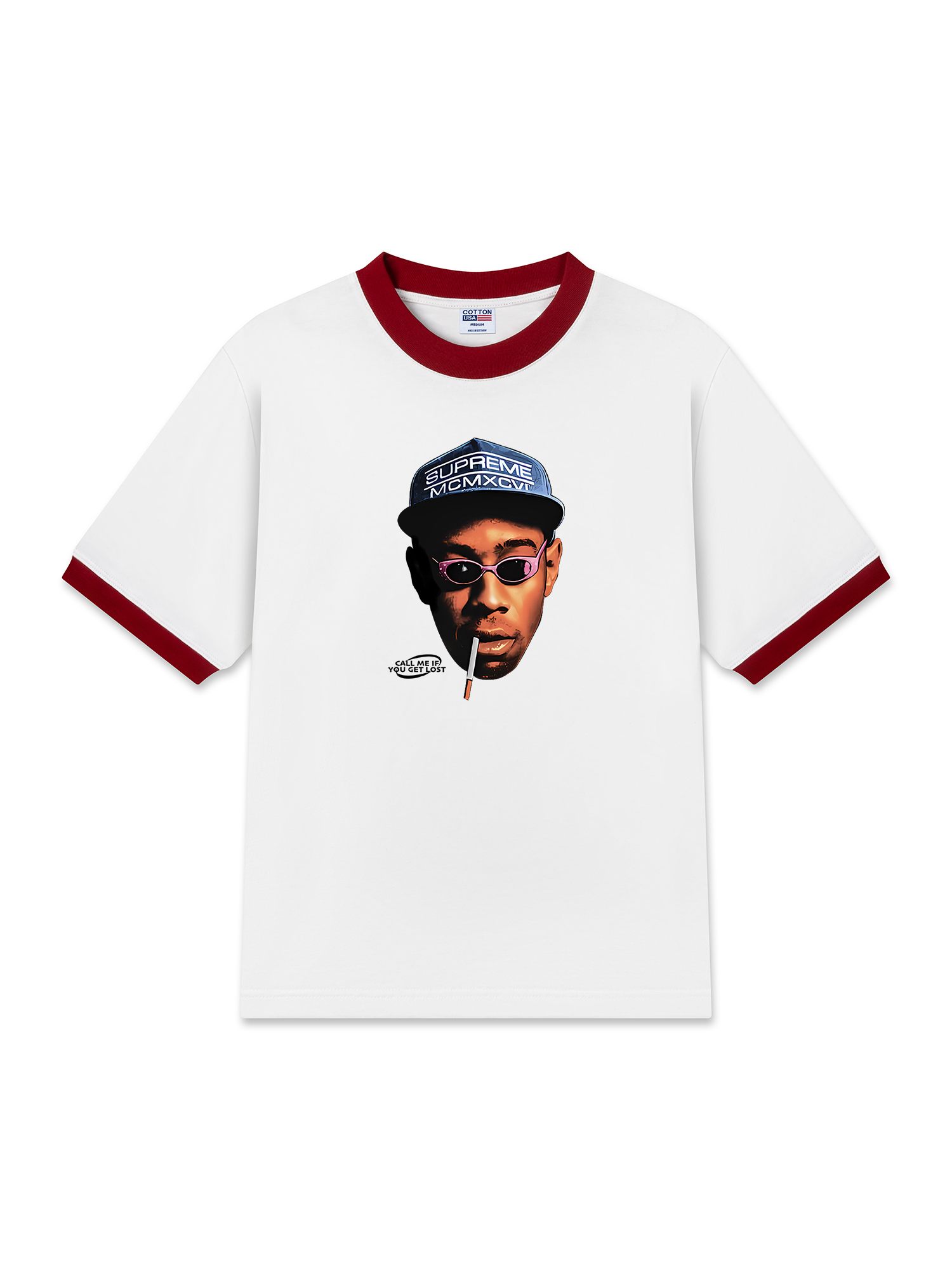 Áo Thun Ringer Relaxed Fit Call Me When You Get Lost Tyler