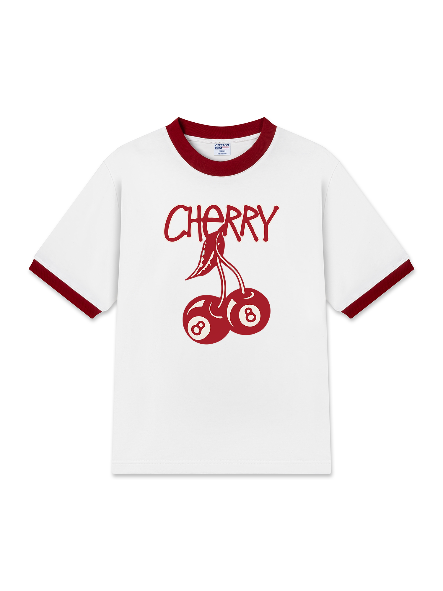Áo Thun Ringer Relaxed Fit Cherry 8