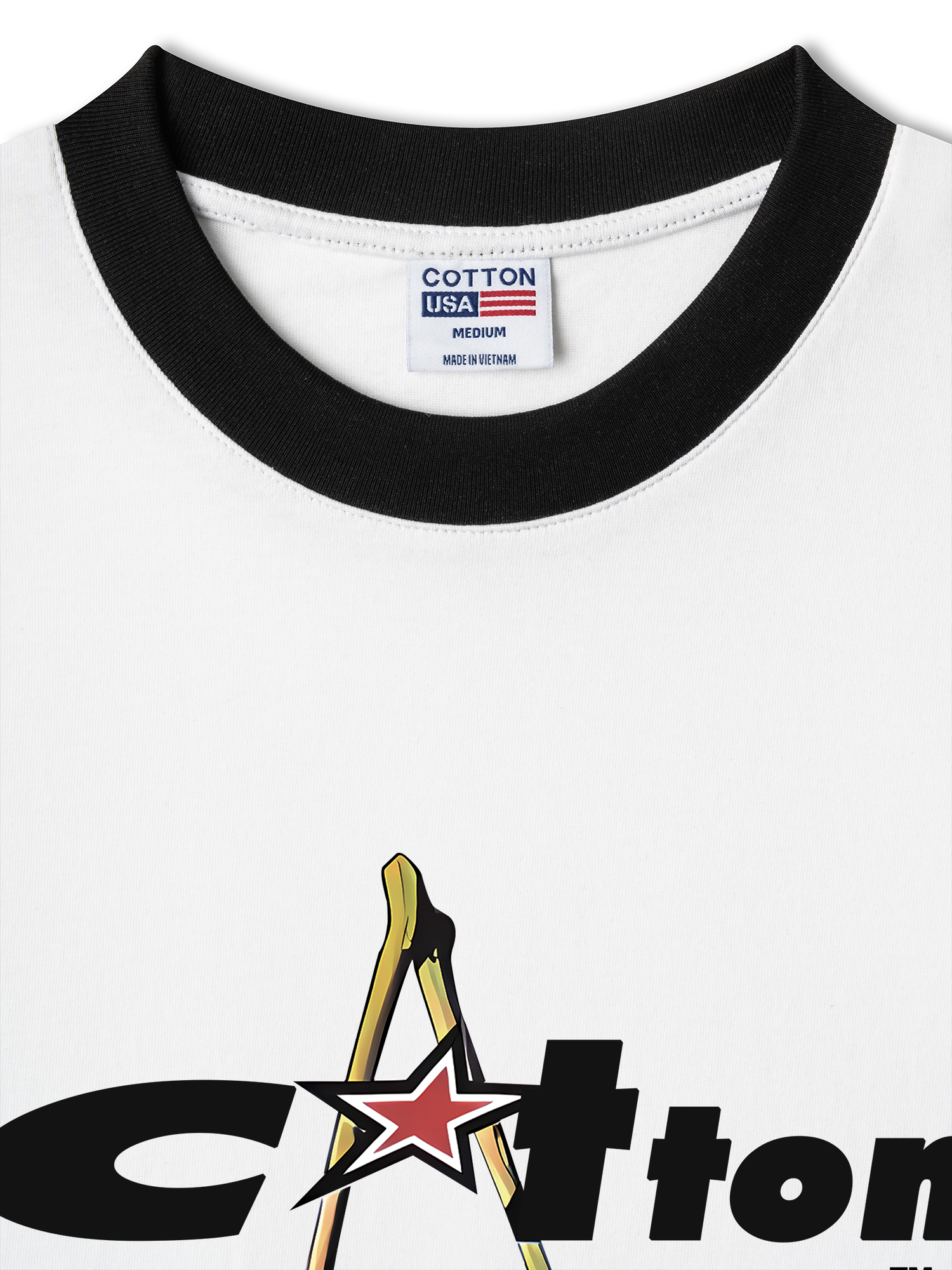 Áo Thun Ringer Relaxed Fit Cherry COTTON USA