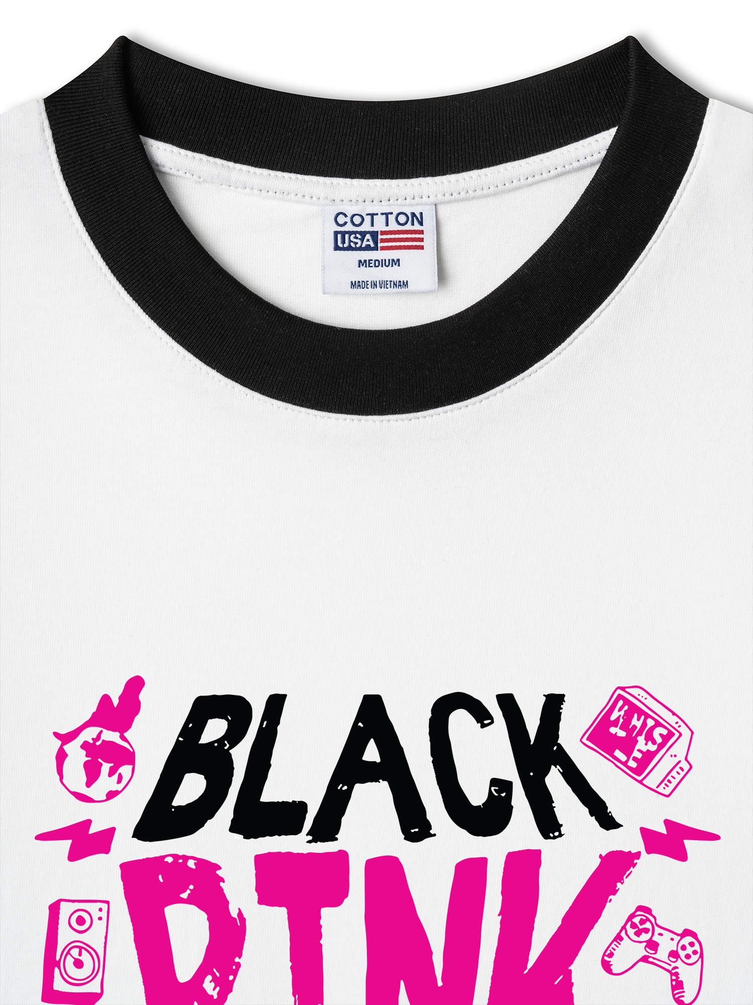 Áo Thun Ringer Relaxed Fit BlackPink In Your Area